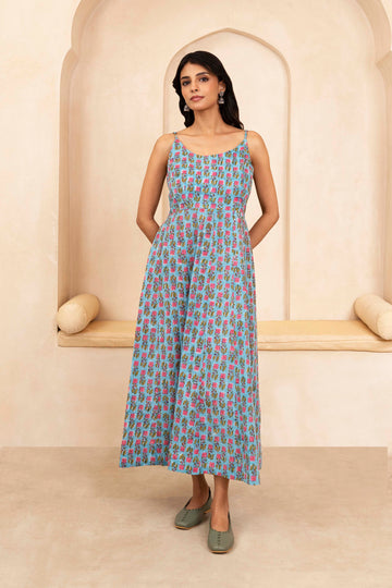 Blue Spaghetti Dress