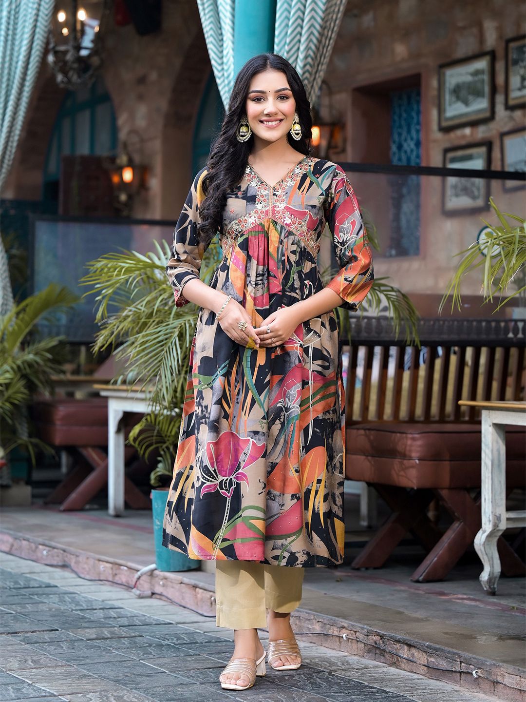Label khoj Women Silk blend kurta