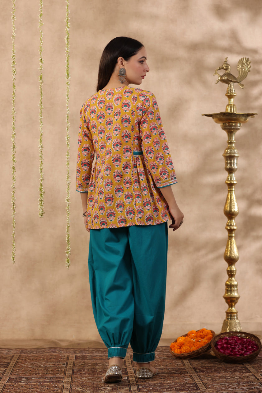 Shuddhi Yellow gota Top