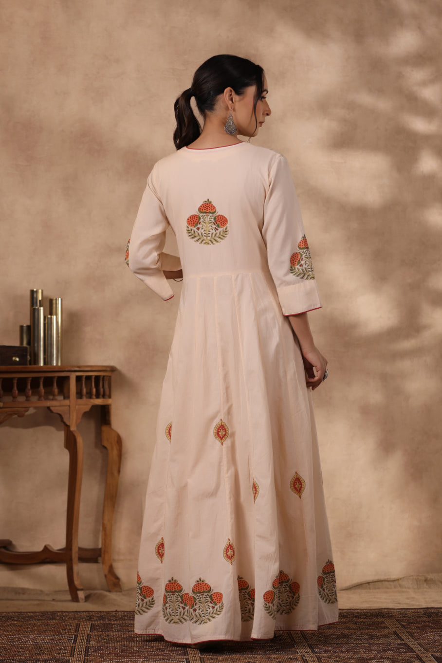 Shuddhi peach and orange long dress