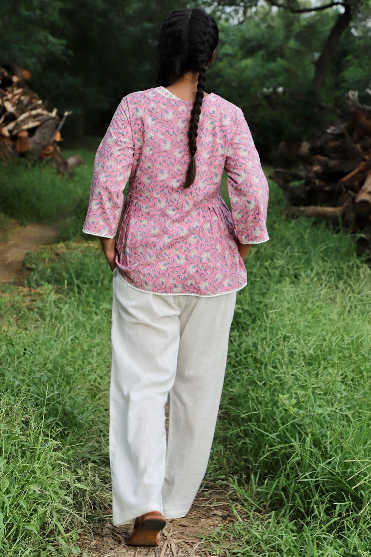 Shuddhi Pink And Violet Double Top
