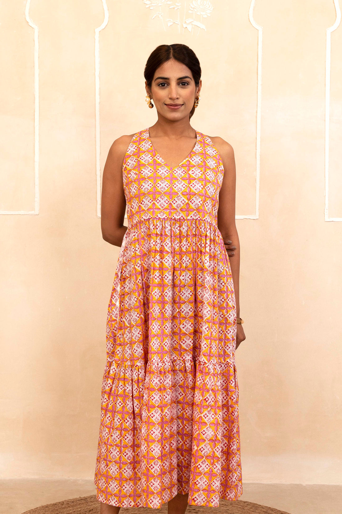 Mustard Halter Neck Dress