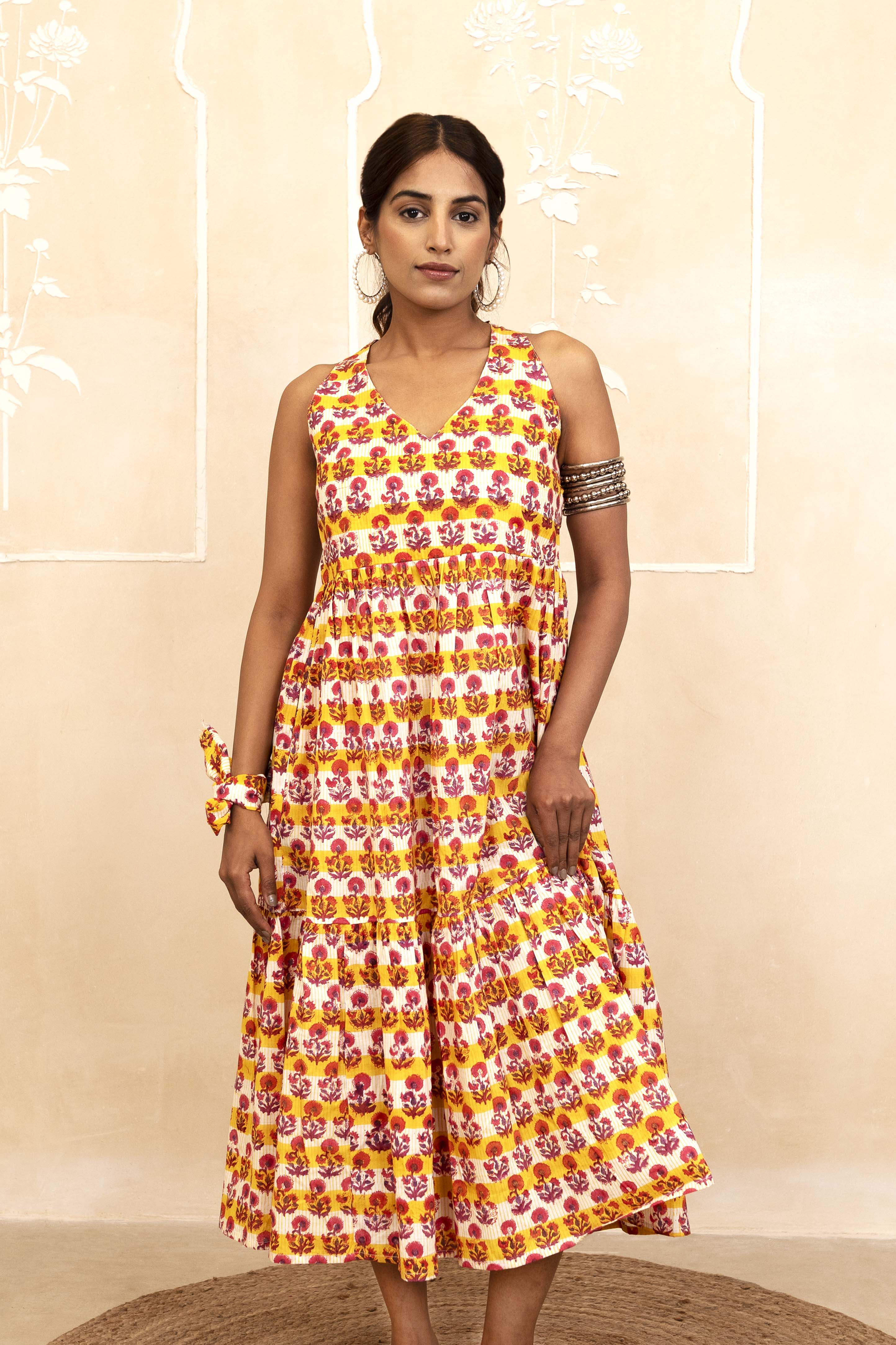 Yellow Halter Neck Dress