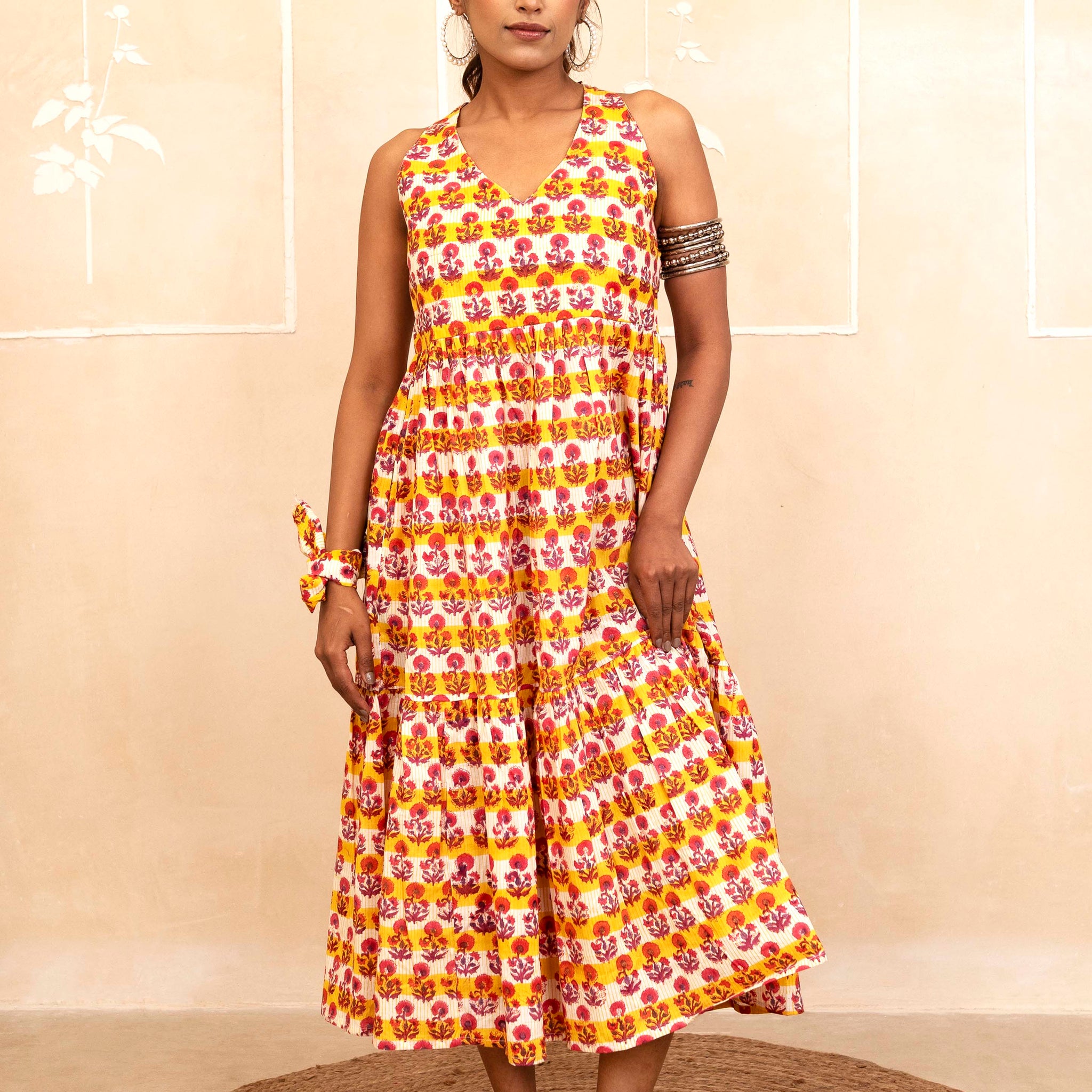 Yellow Halter Neck Dress