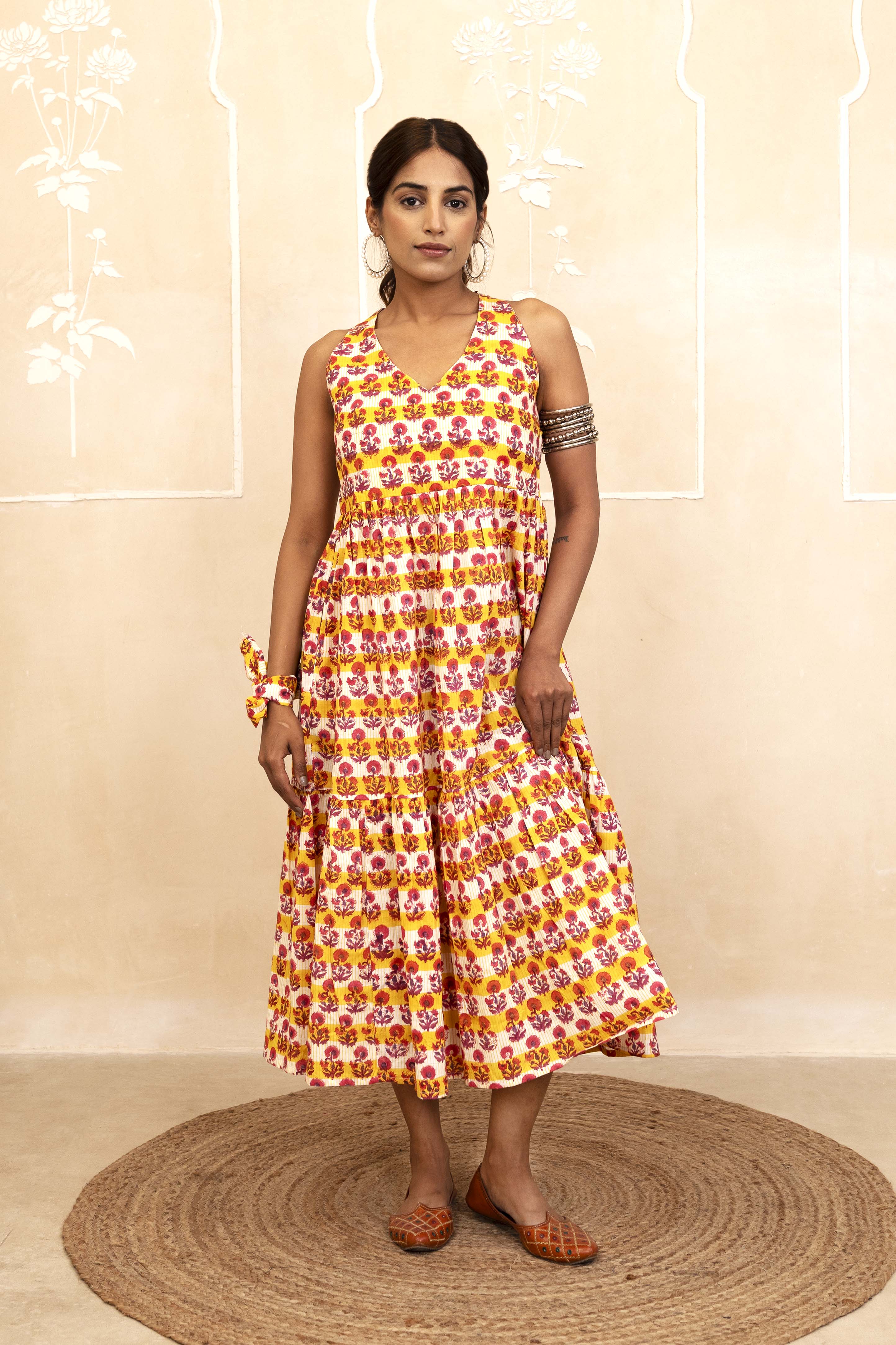 Yellow Halter Neck Dress