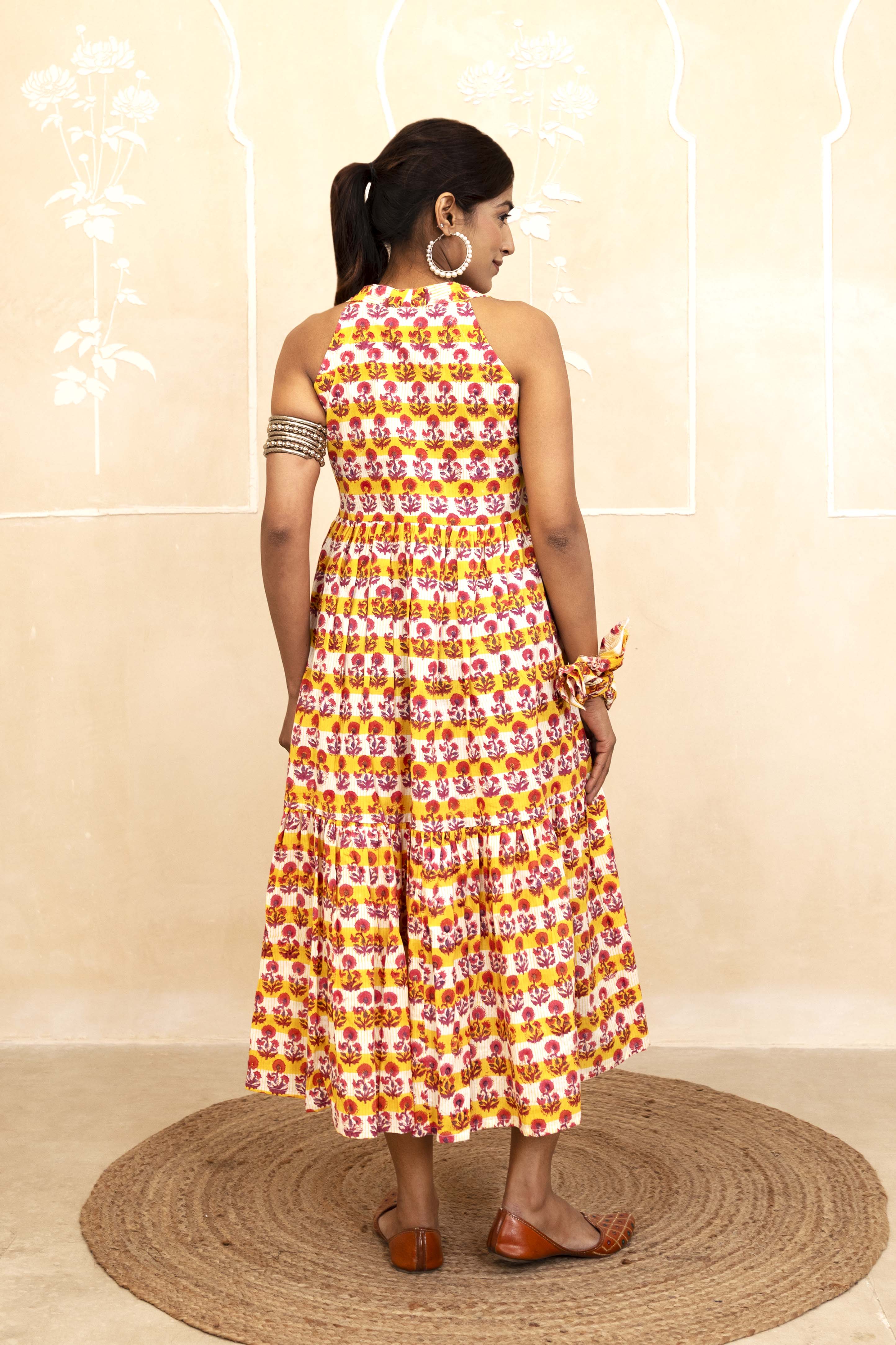 Yellow Halter Neck Dress