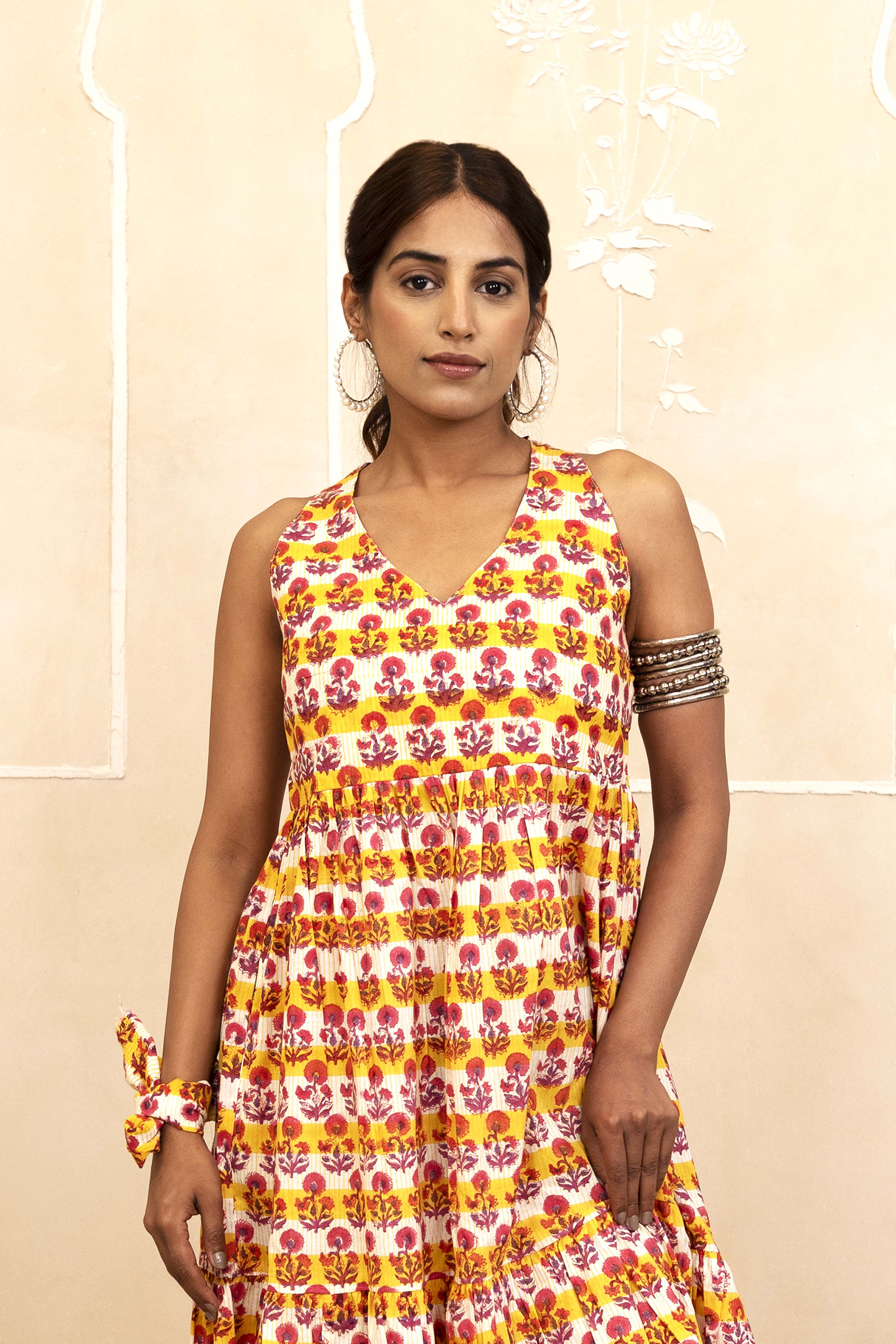 Yellow Halter Neck Dress