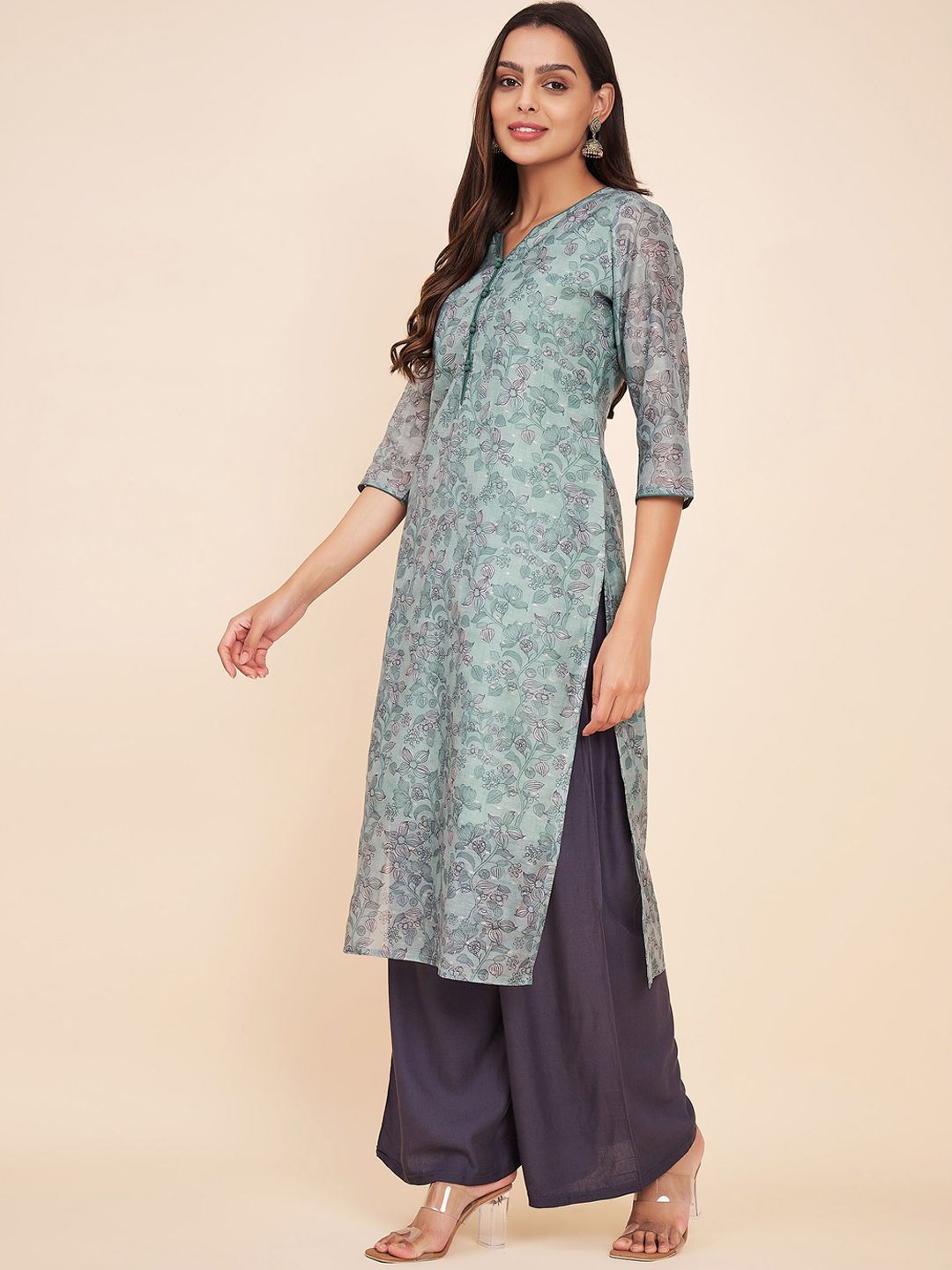 Label Khoj Women Slik Blend Kurta
