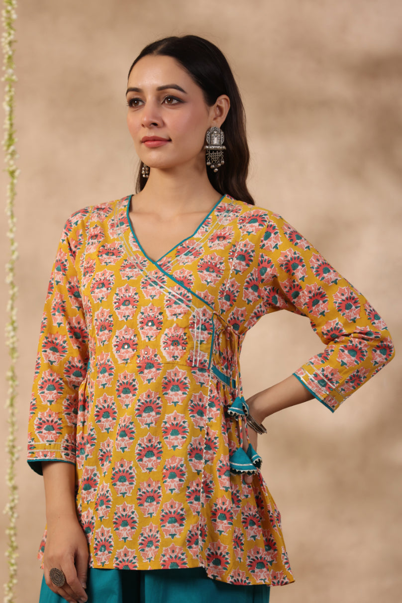 Shuddhi Yellow gota Top