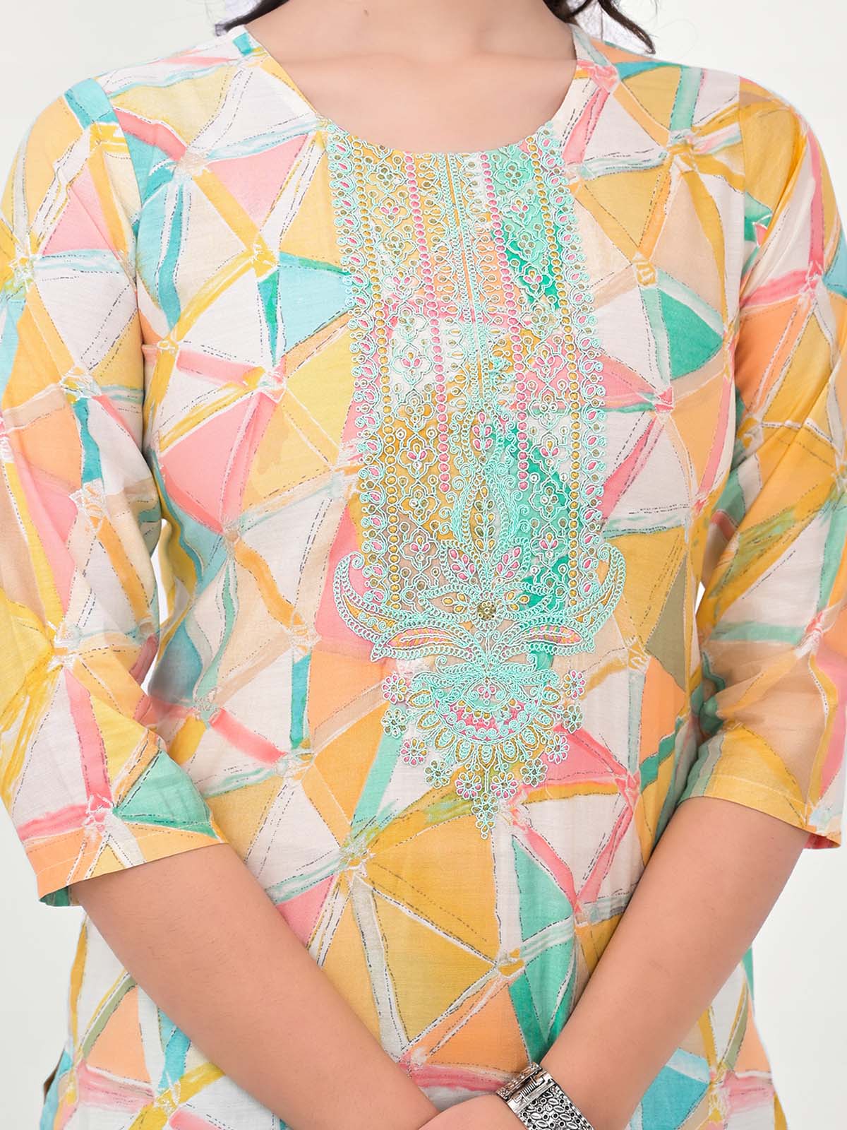 Label khoj Women Printed Kurta with Trousers & Dupatta
