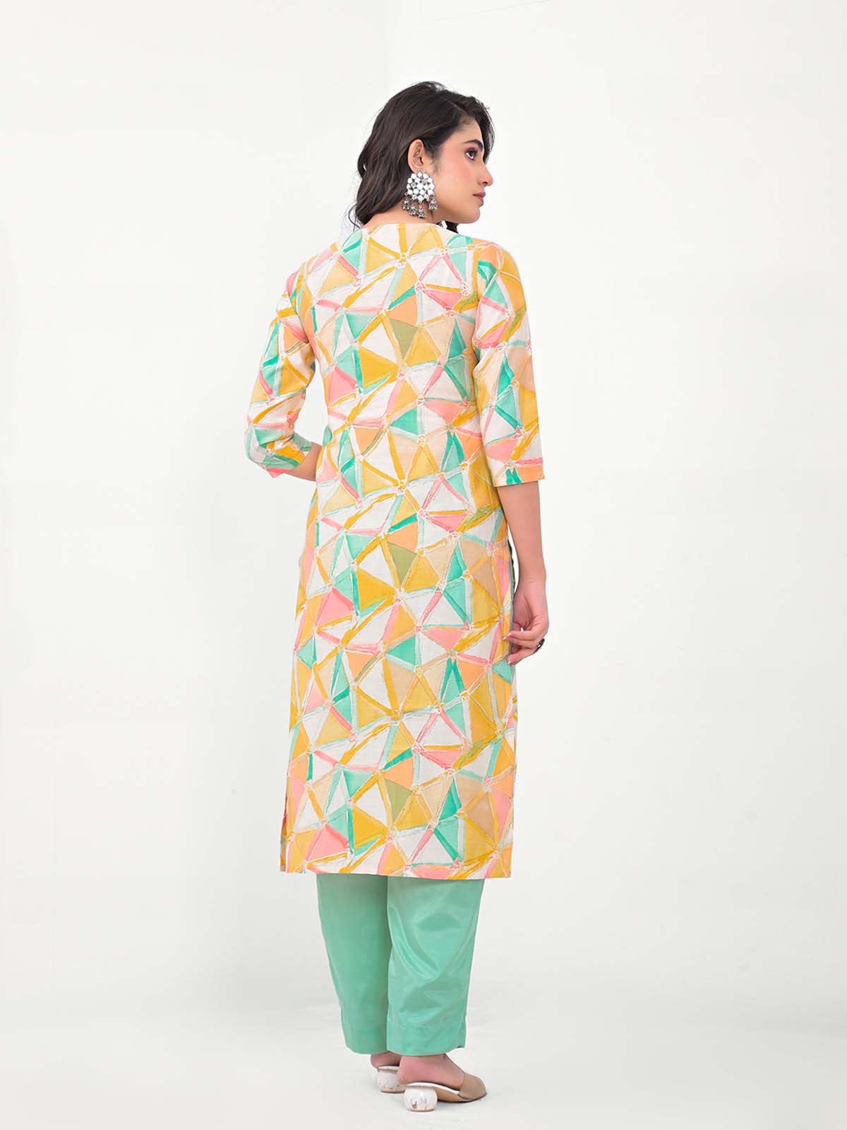 Label khoj Women Printed Kurta with Trousers & Dupatta