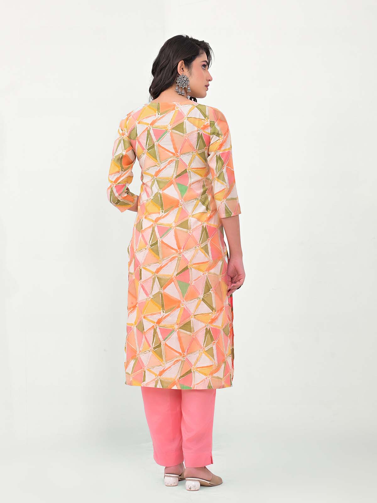 Label khoj Women Printed Kurta with Trousers & Dupatta