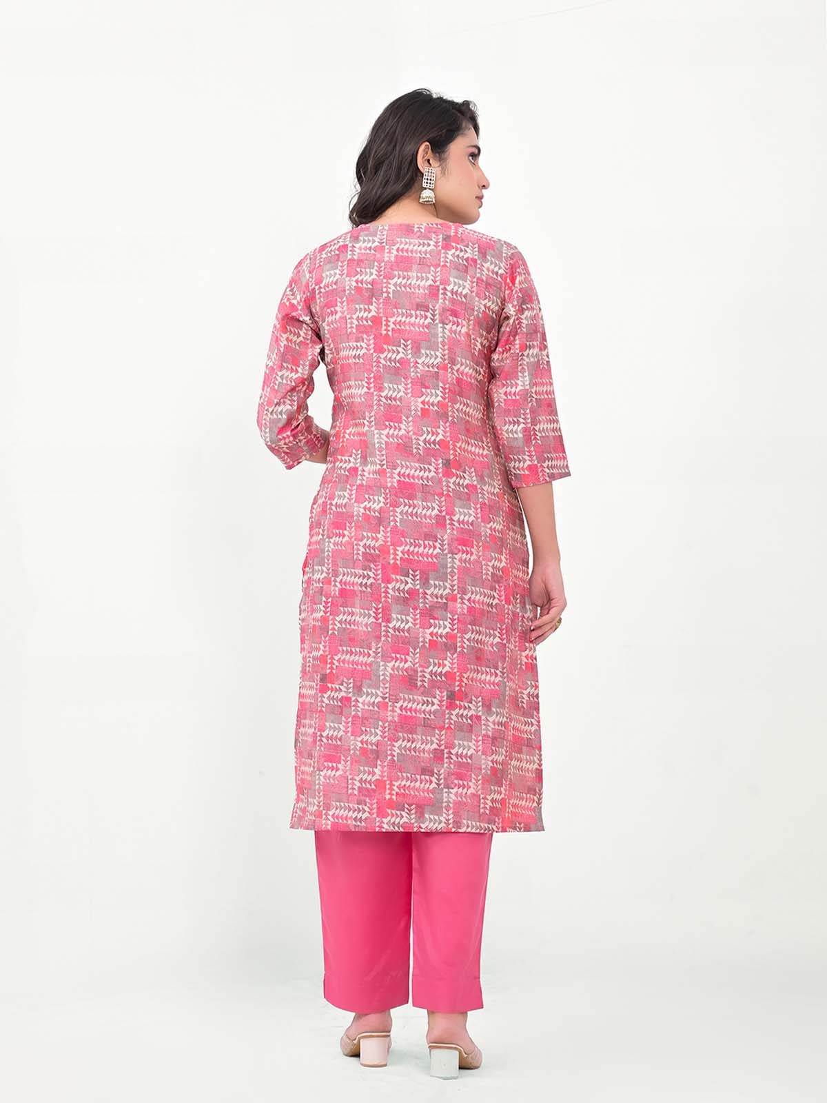 Label Khoj Women Silk blend Kurta ,trouser and dupptta set