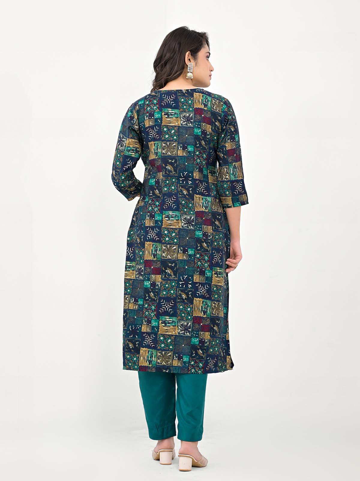 Label Khoj Women Silk blend Kurta ,trouser and dupptta set