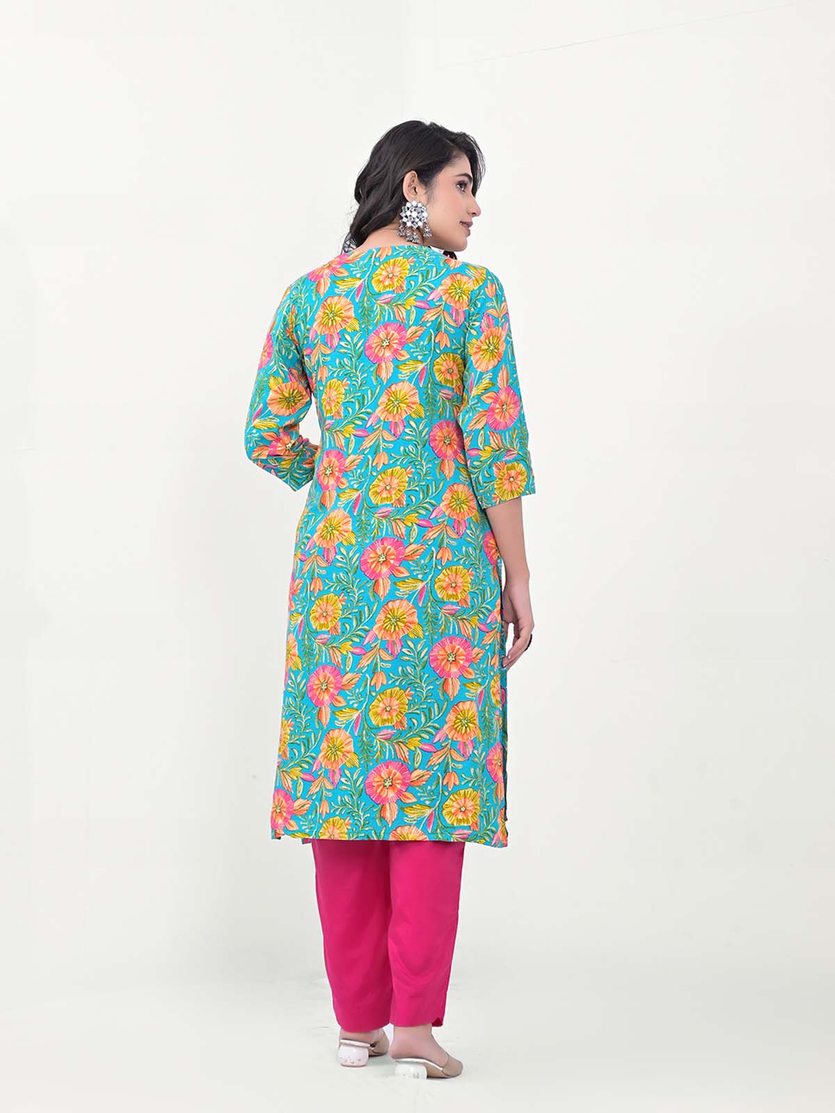 Label Khoj Women Silk blend Kurta ,trouser and dupptta set