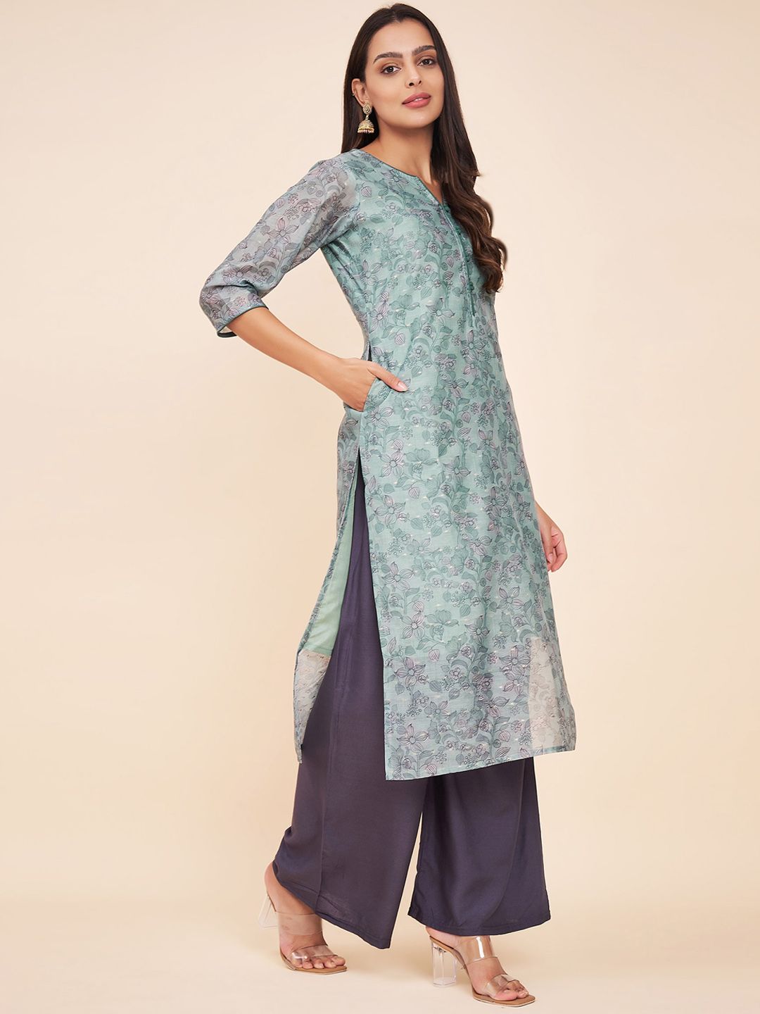Label Khoj Women Slik Blend Kurta