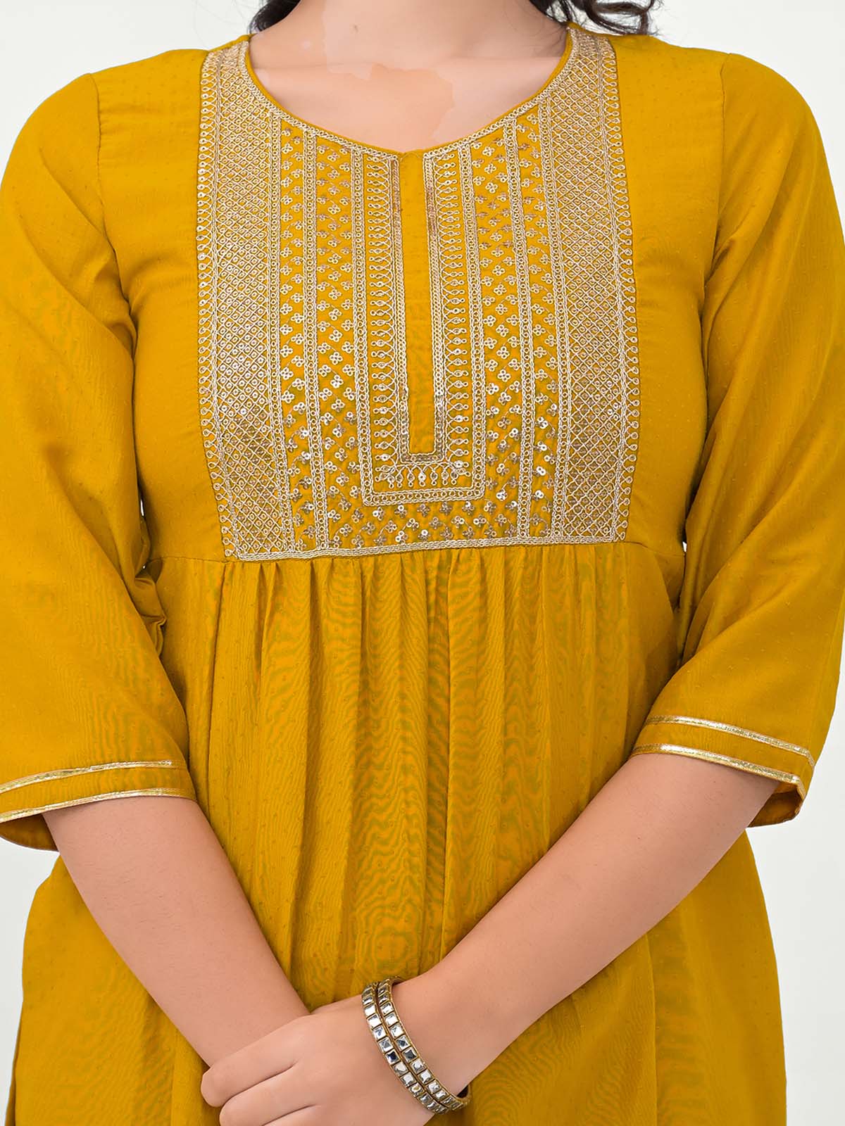 Label khoj Embroidered Work Kurta with Trousers & With Dupatta