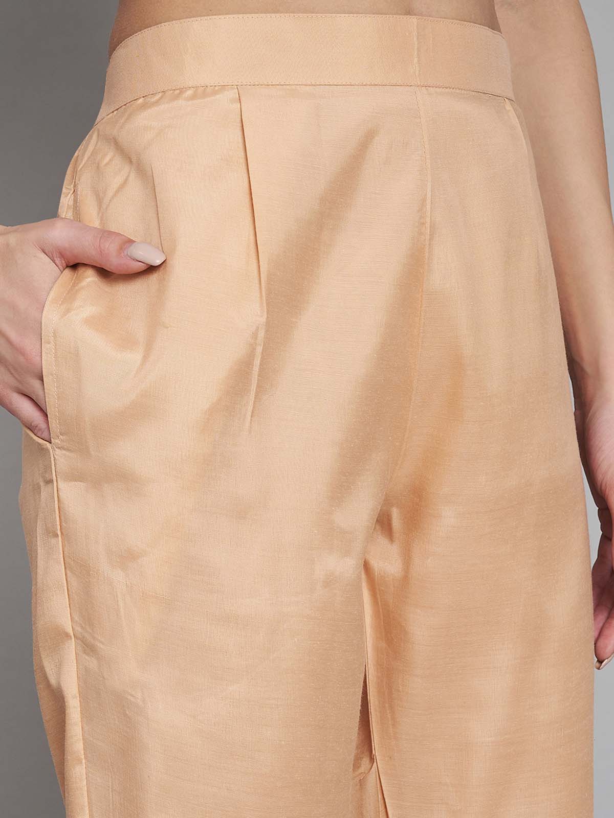 Label khoj double neck Kurta with Trousers & With Dupatta