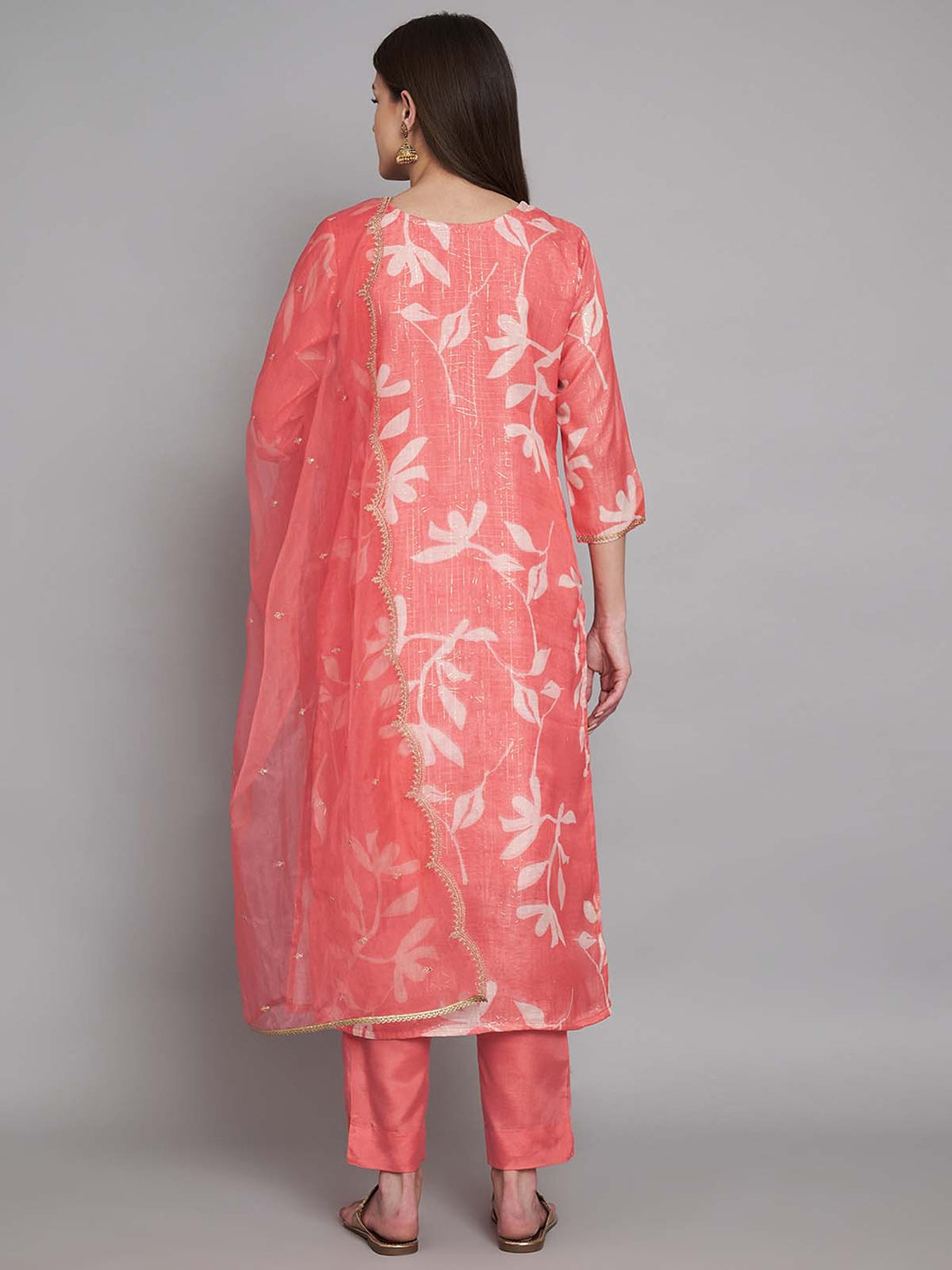 Label khoj double neck Kurta with Trousers & With Dupatta