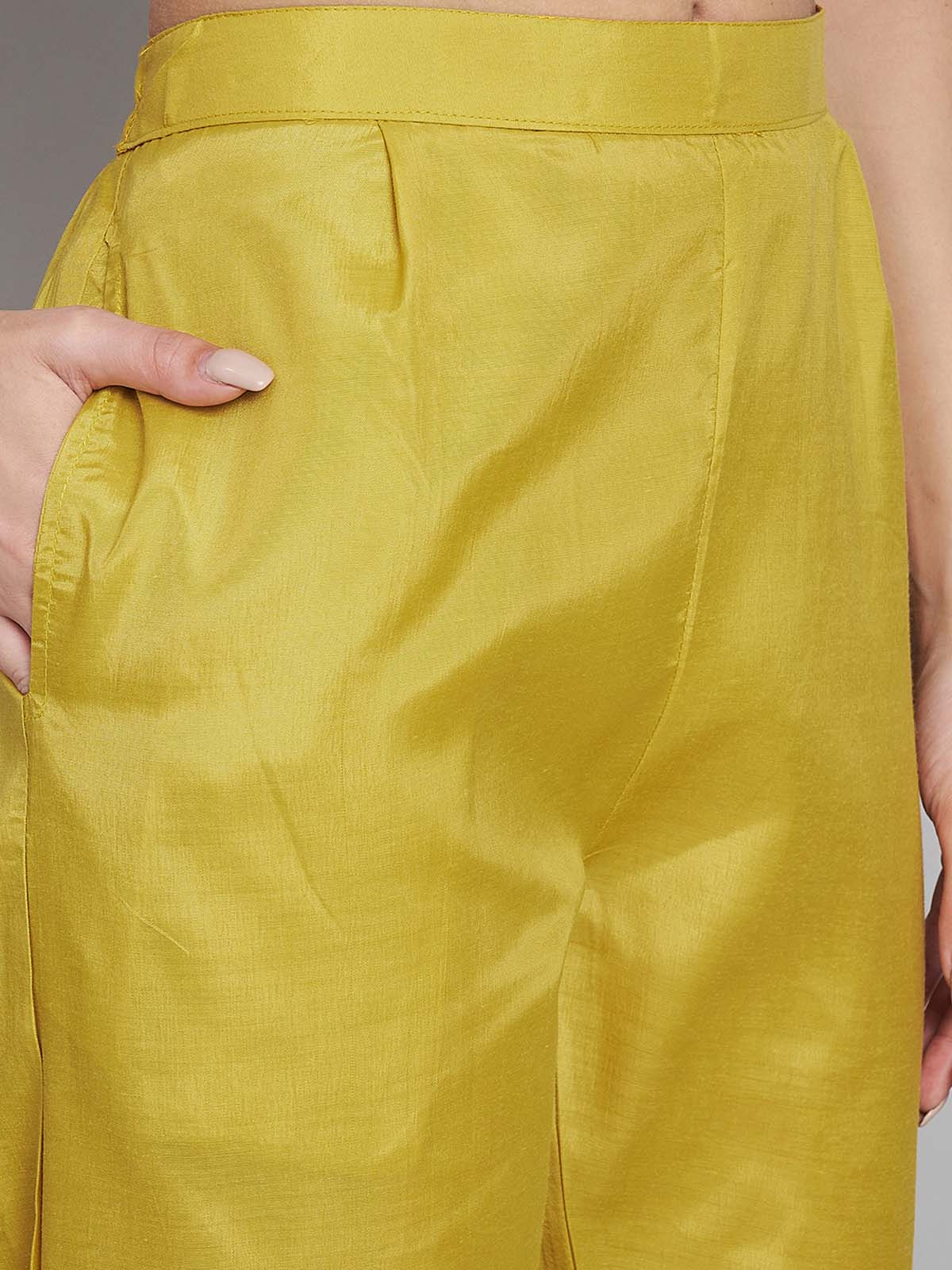 Label khoj double neck Kurta with Trousers & With Dupatta