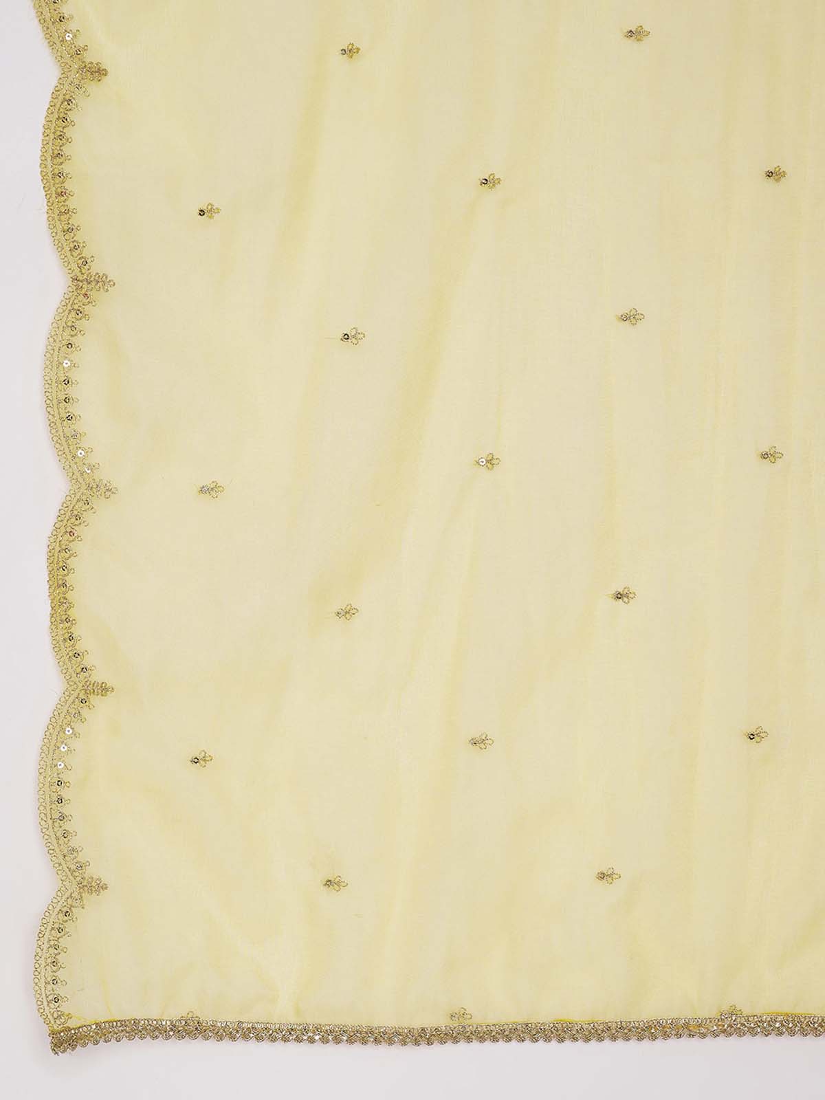 Label khoj double neck Kurta with Trousers & With Dupatta