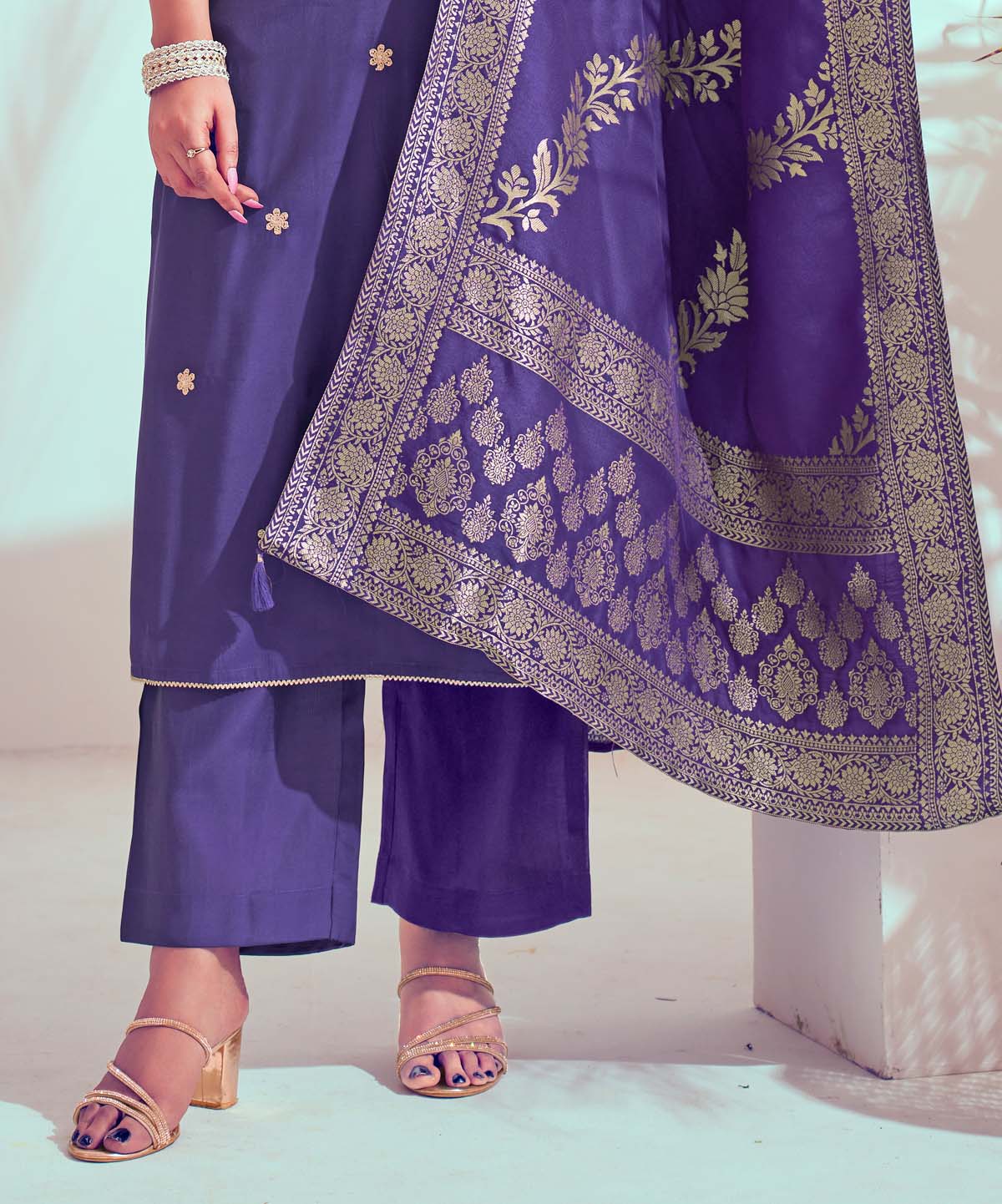Label khoj Silk kurta Kurta with Trousers & With Dupatta