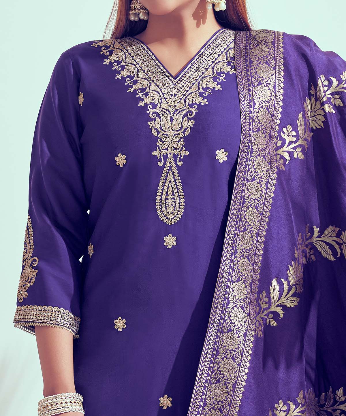 Label khoj Silk kurta Kurta with Trousers & With Dupatta