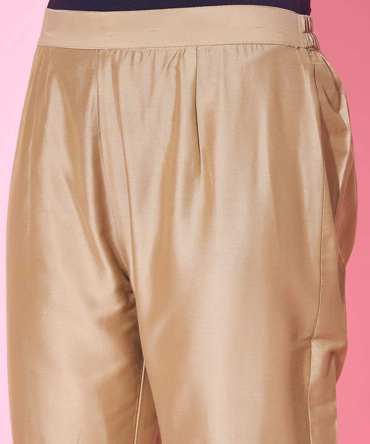Label khoj Silk blend?Kurta with Trousers & With Dupatta