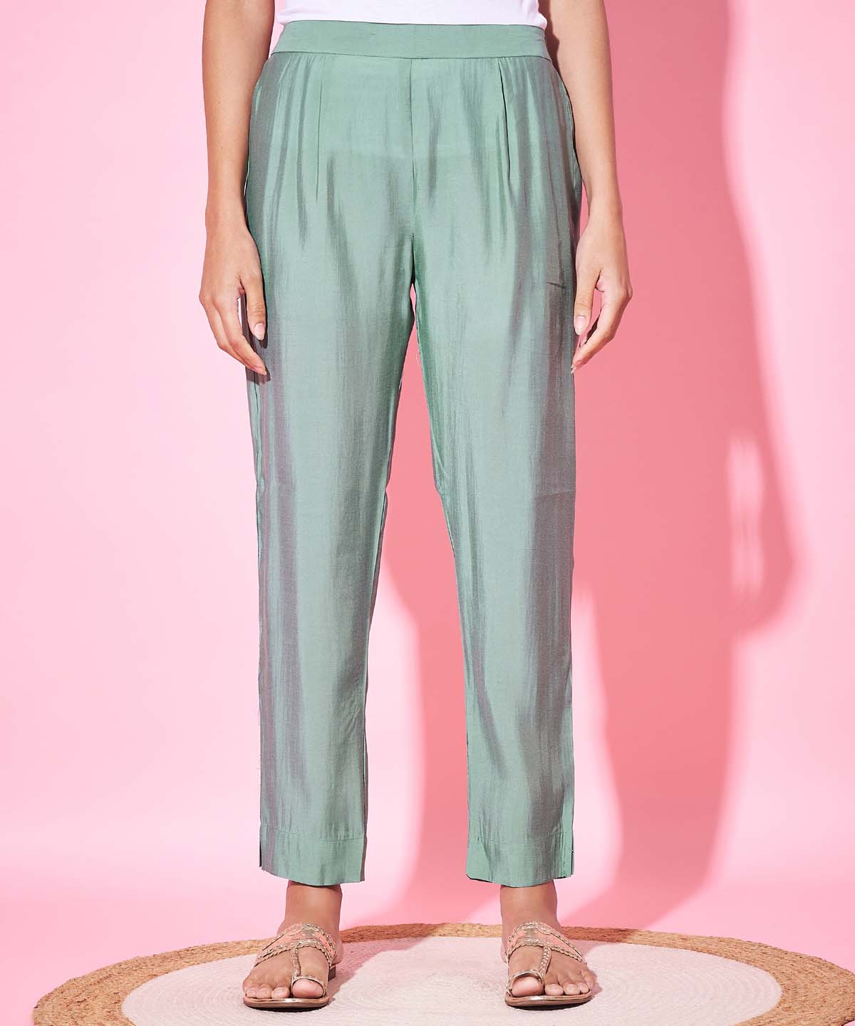 Label khoj Silk blend?Kurta with Trousers & With Dupatta