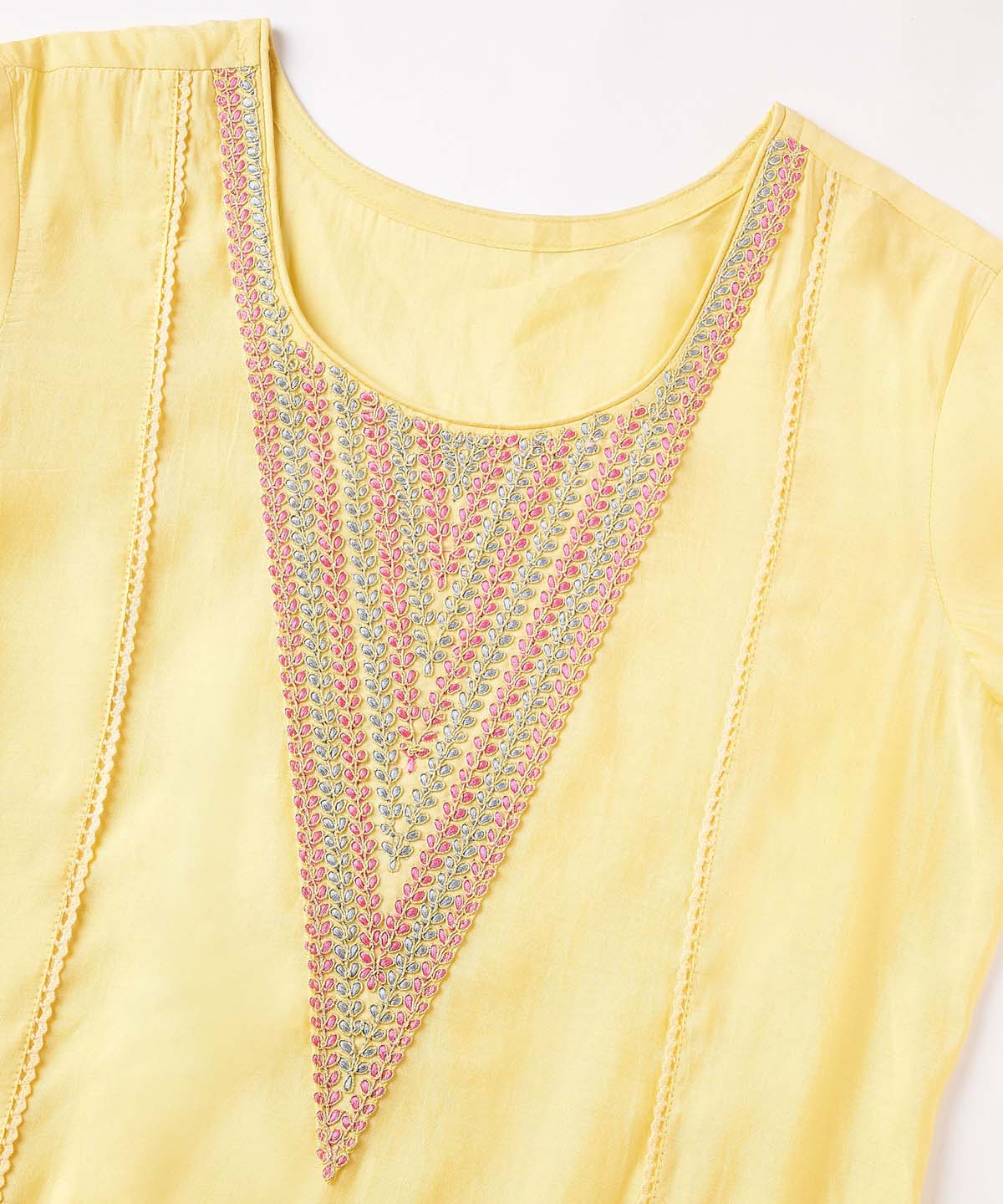 Label khoj Silk blend?Kurta with Trousers & With Dupatta