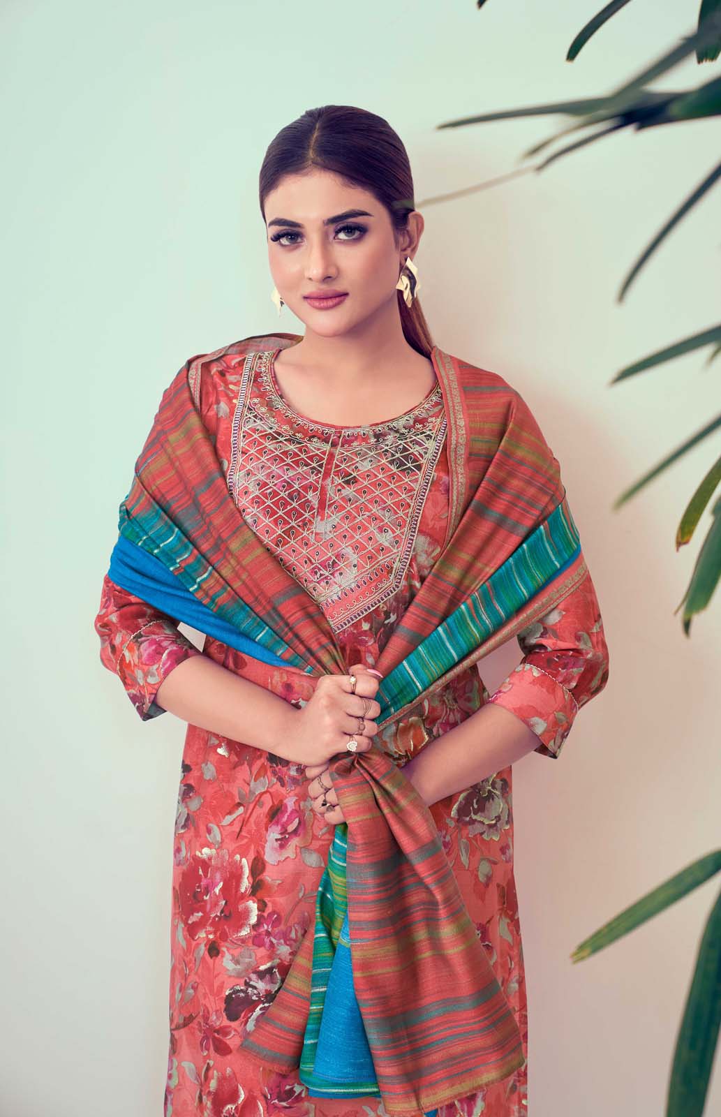 Label Khoj Women Modal silk Kurta ,trouser and dupptta set