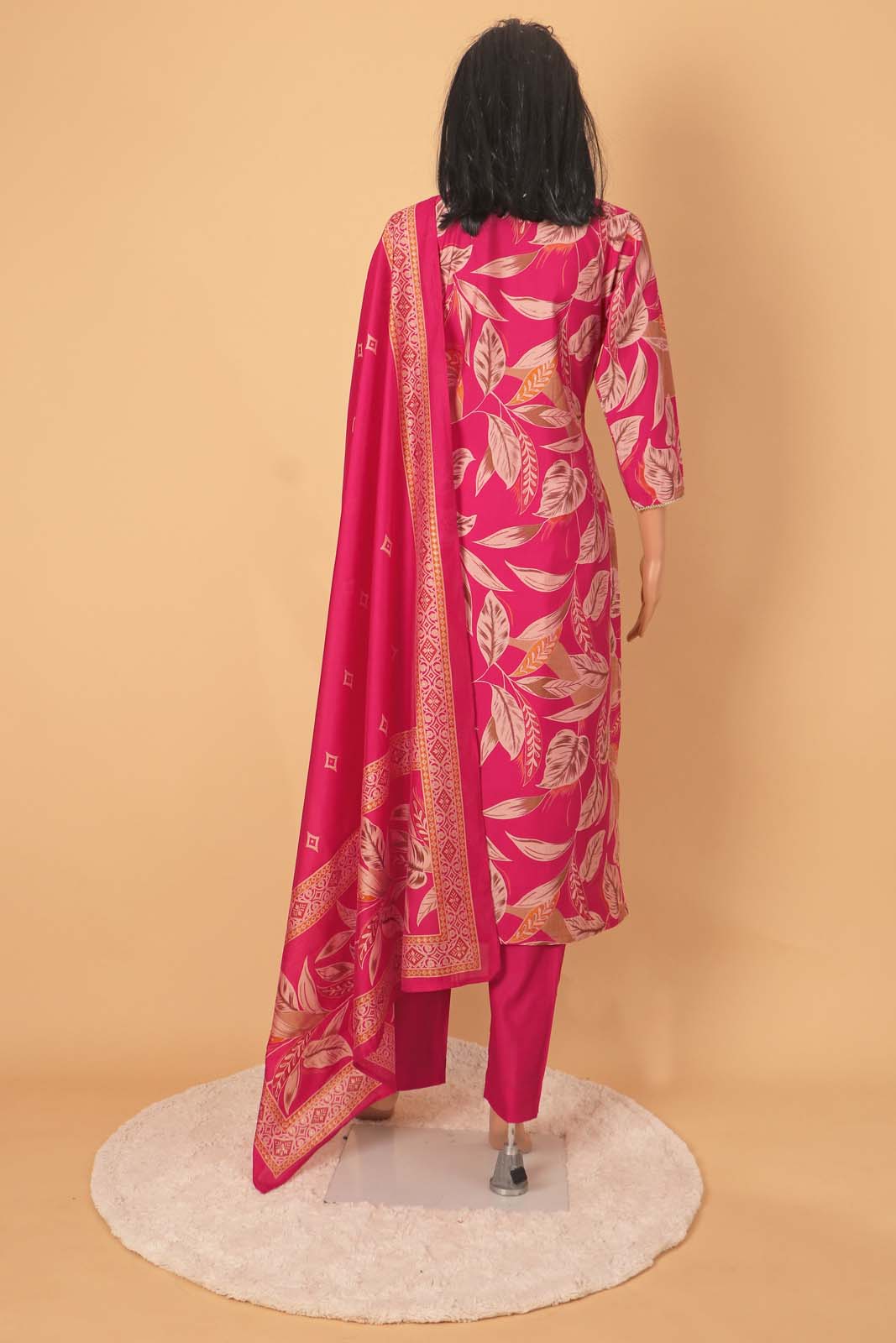 Label Khoj Women Modal silk Kurta ,trouser and dupptta set