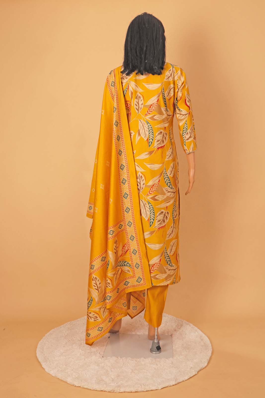 Label Khoj Women Modal silk Kurta ,trouser and dupptta set