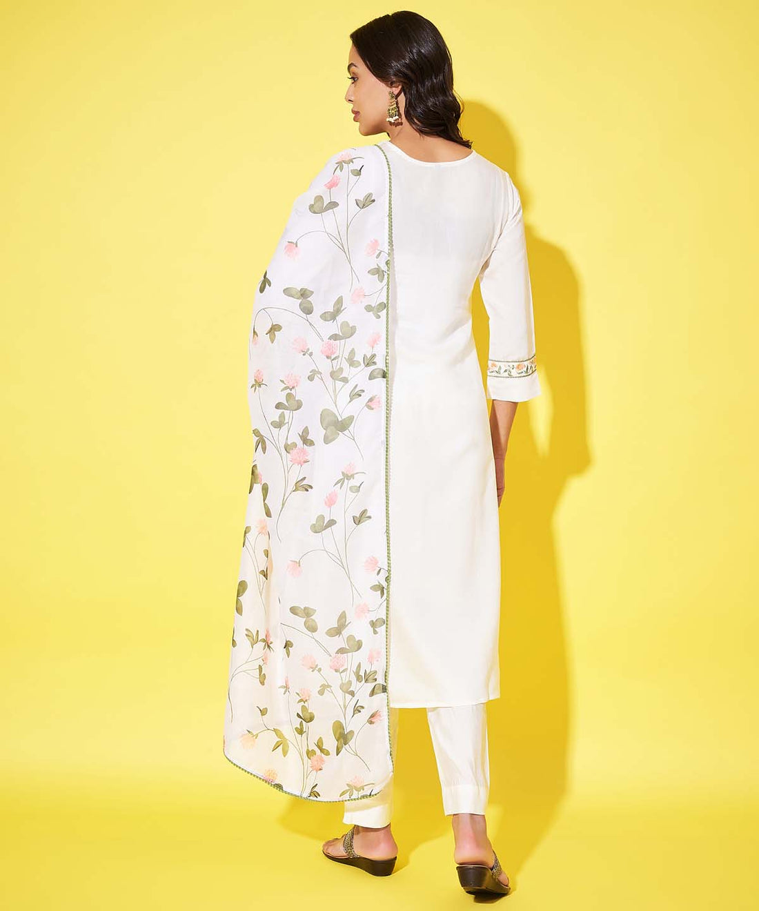 Label khoj Silk blend?Kurta with Trousers & With Dupatta