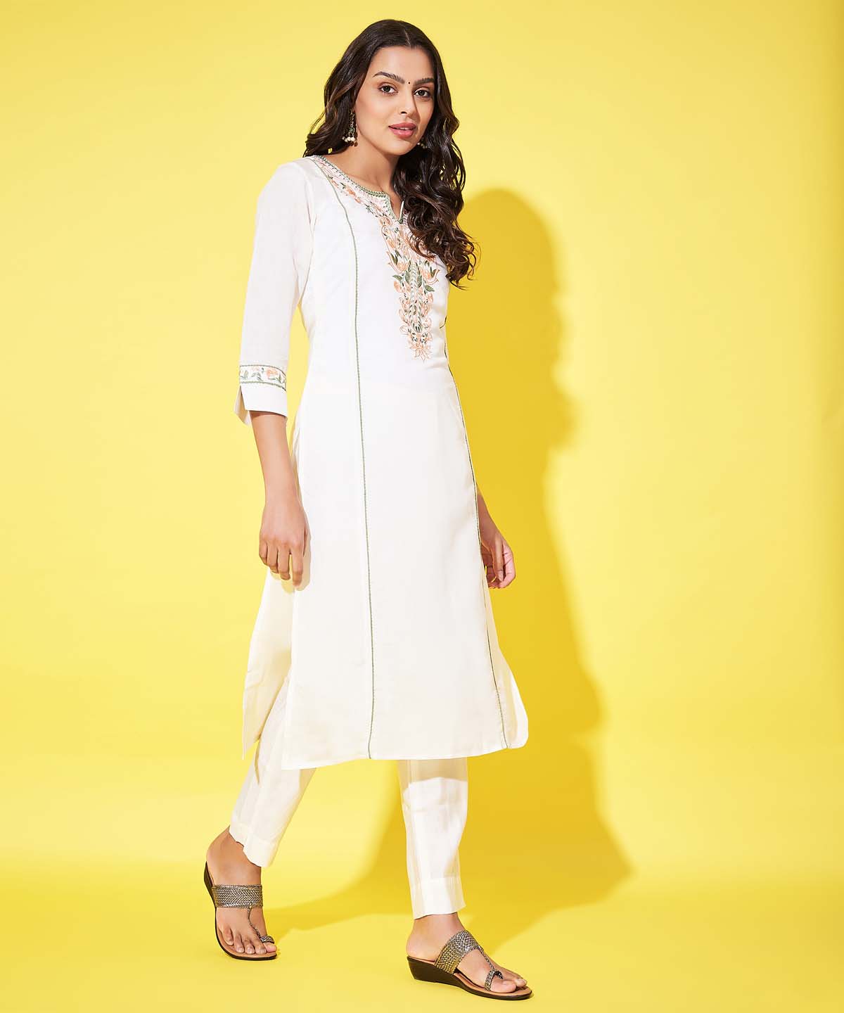 Label khoj Silk blend?Kurta with Trousers & With Dupatta