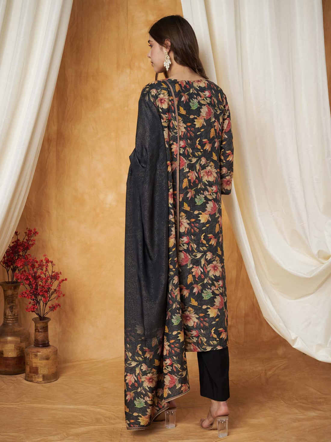 Label khoj printed Kurta with Trousers & With Dupatta