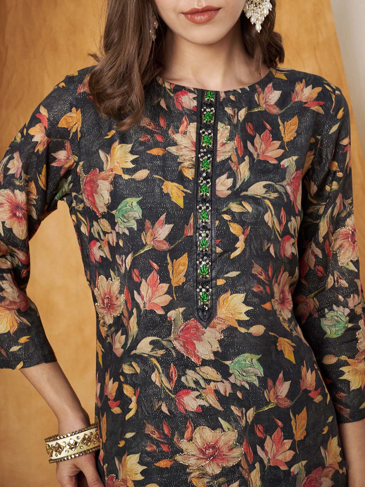 Label khoj printed Kurta with Trousers & With Dupatta