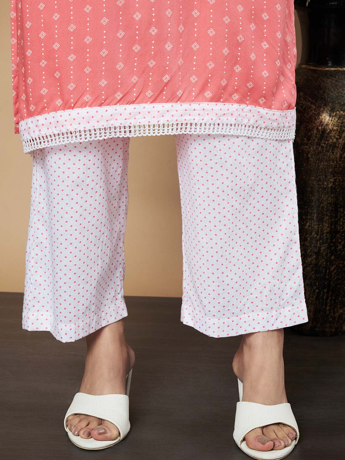 Label Khoj Ethnic Motifs Printed Sequins Embroidered Work Kurta,Trouser With  dupptta