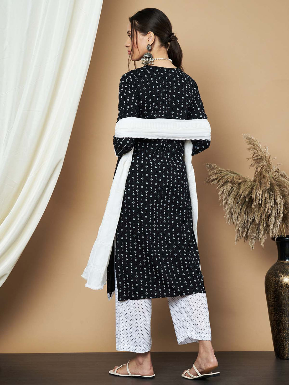 Label Khoj Ethnic Motifs Printed Sequins Embroidered Work Kurta,Trouser With  dupptta