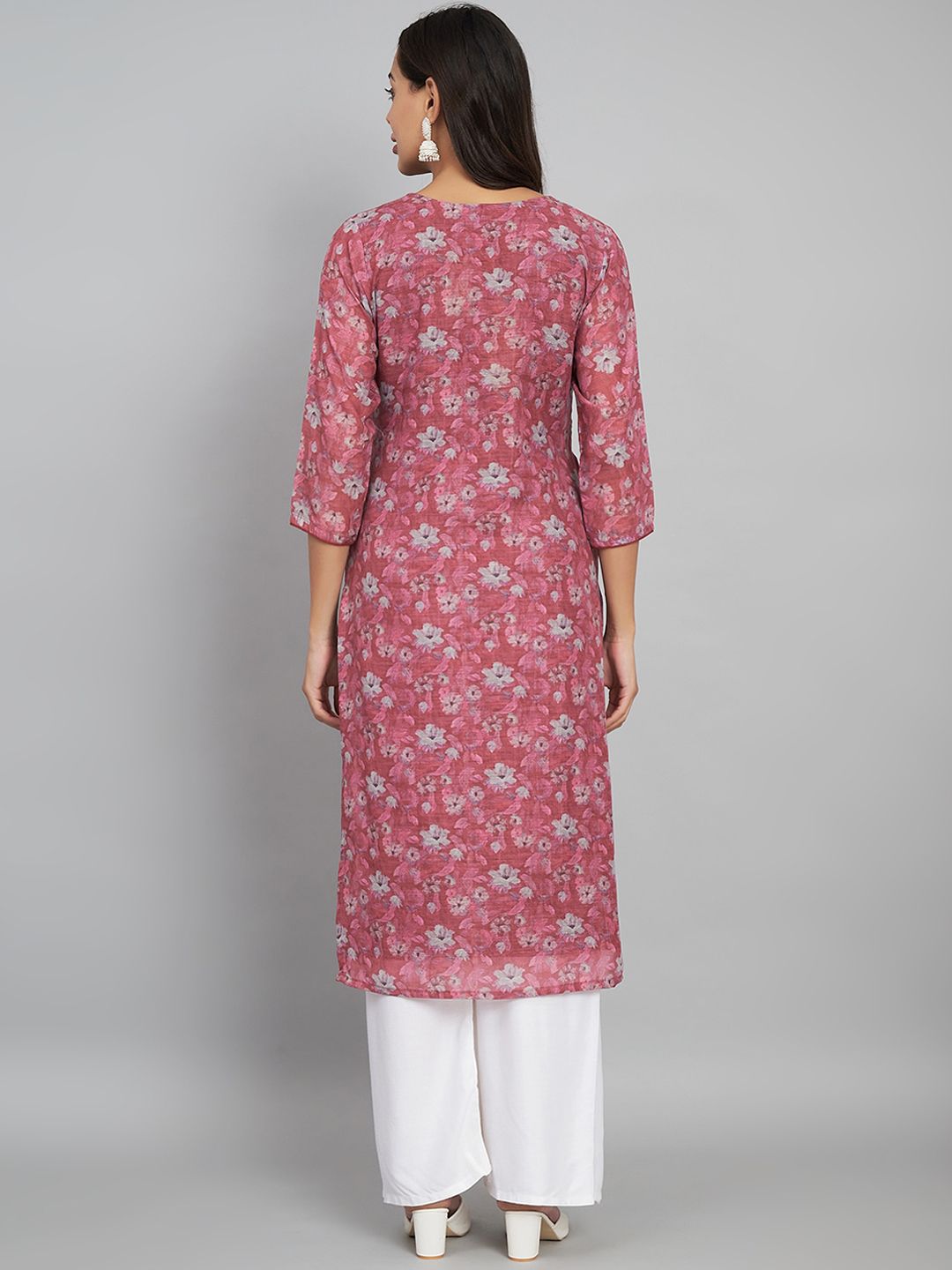 Label Khoj Women Linen Printed Kurta