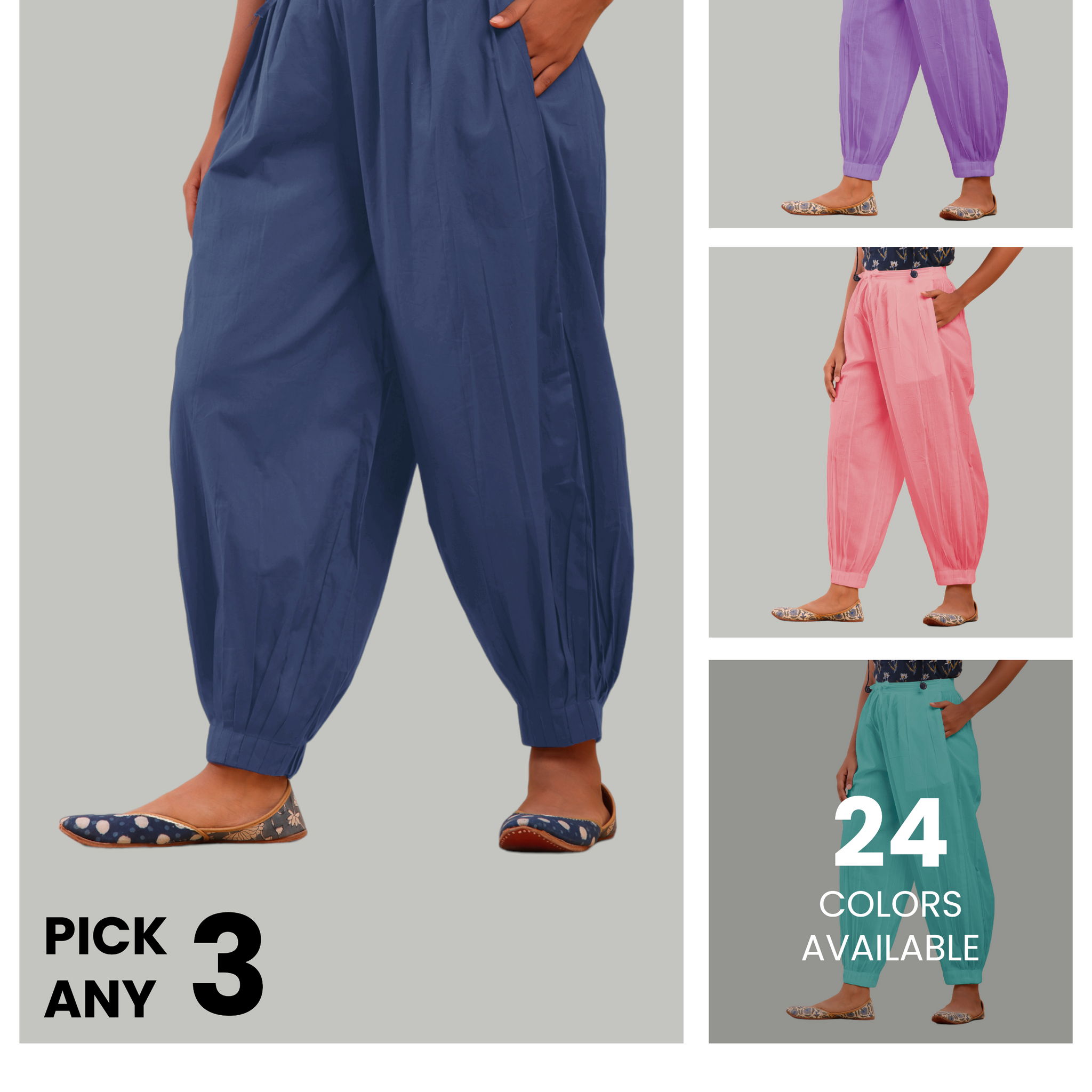 Pack of 3  Afghani pants @2547