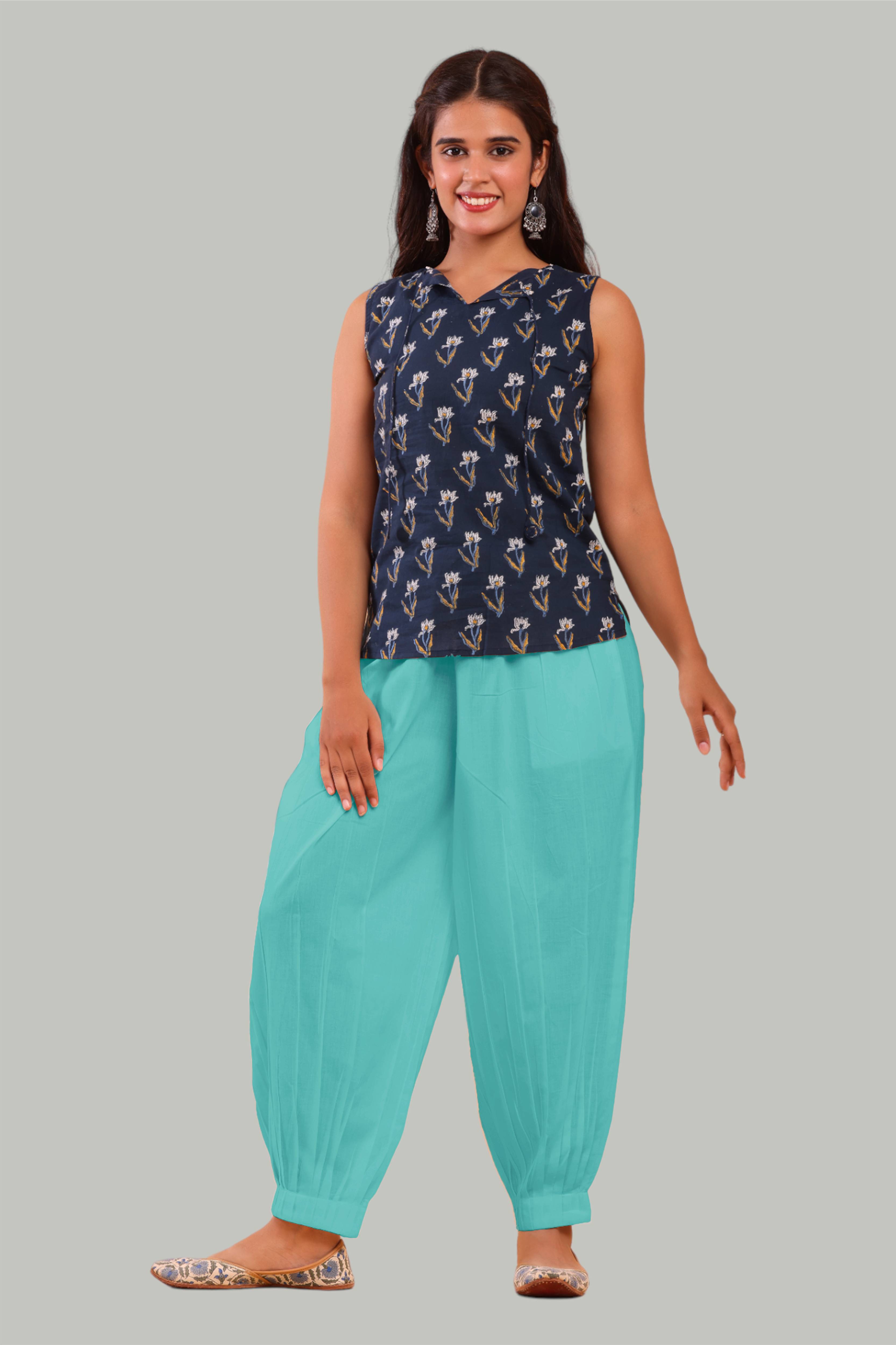 Cyan Afghani Pant