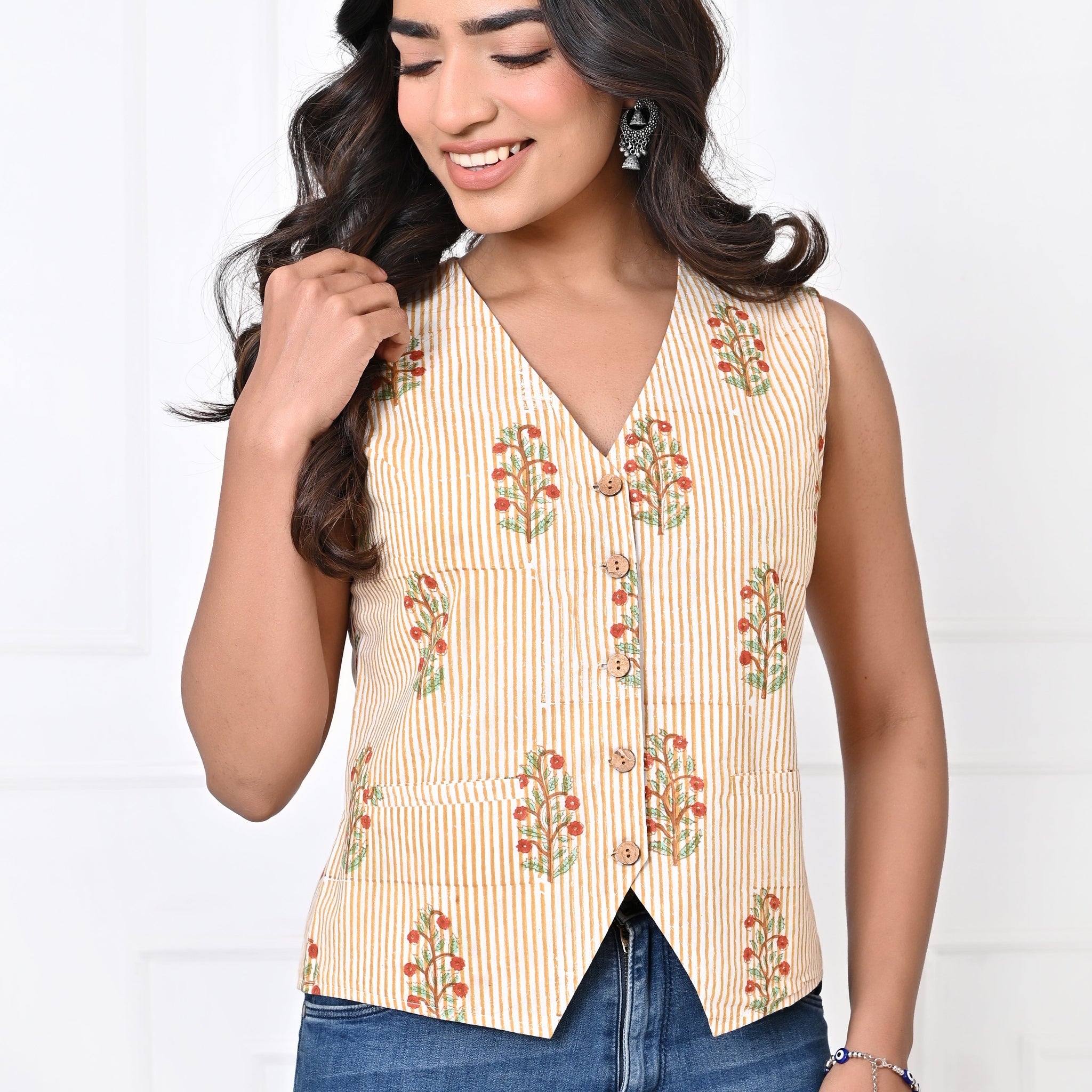 Mustard Stripe Koti