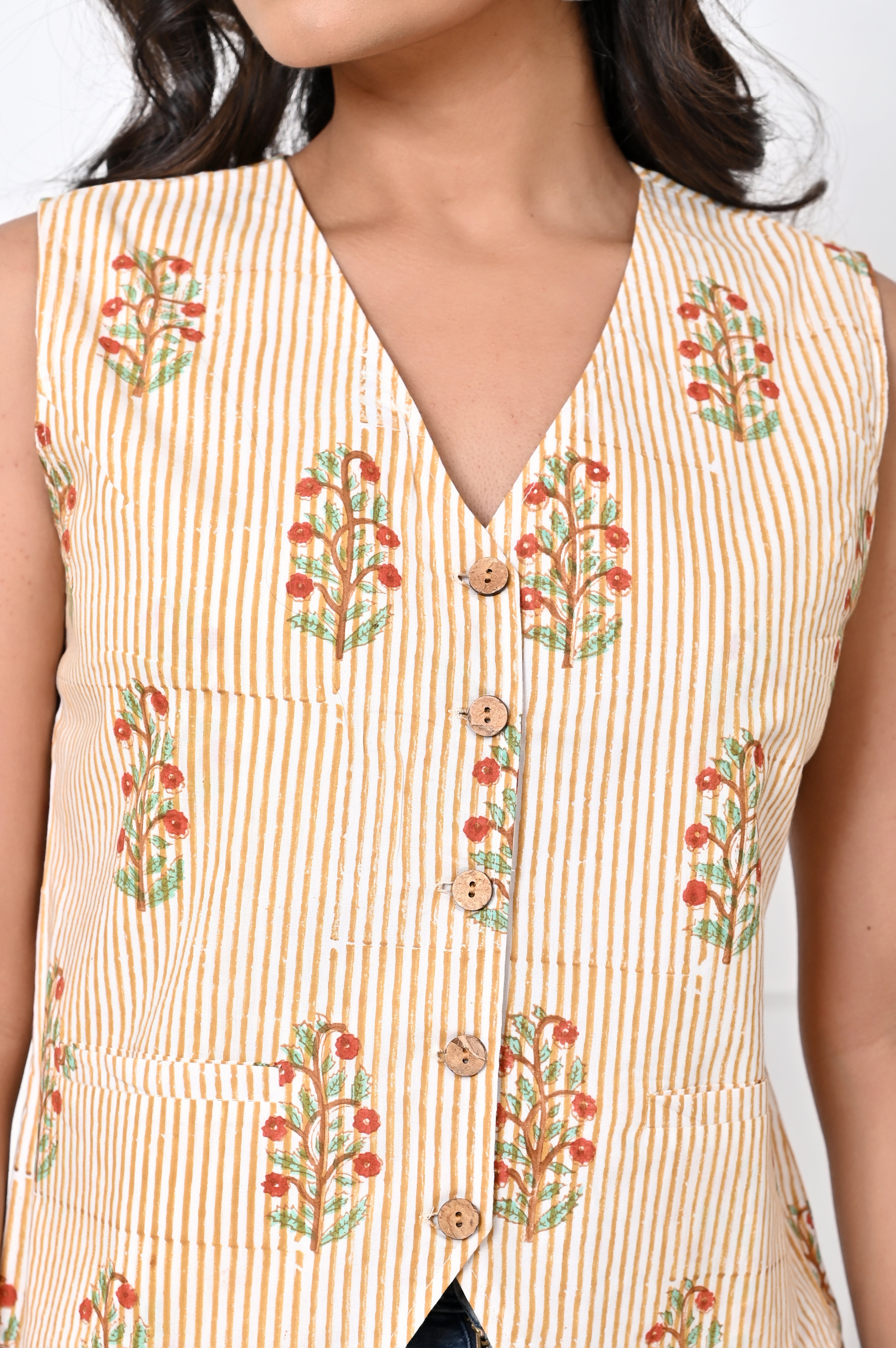 Mustard Stripe Koti