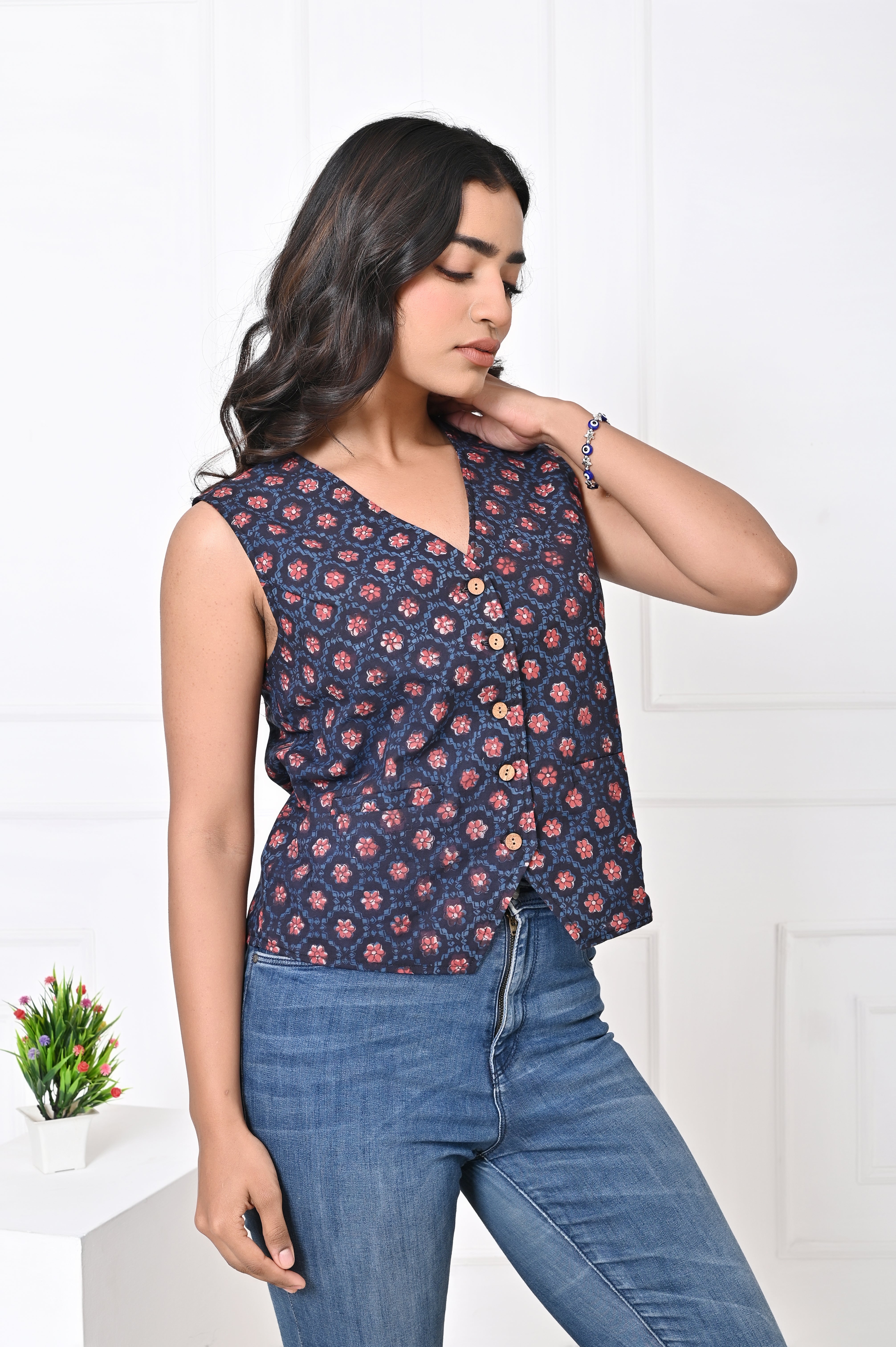 Black And Maroon Koti