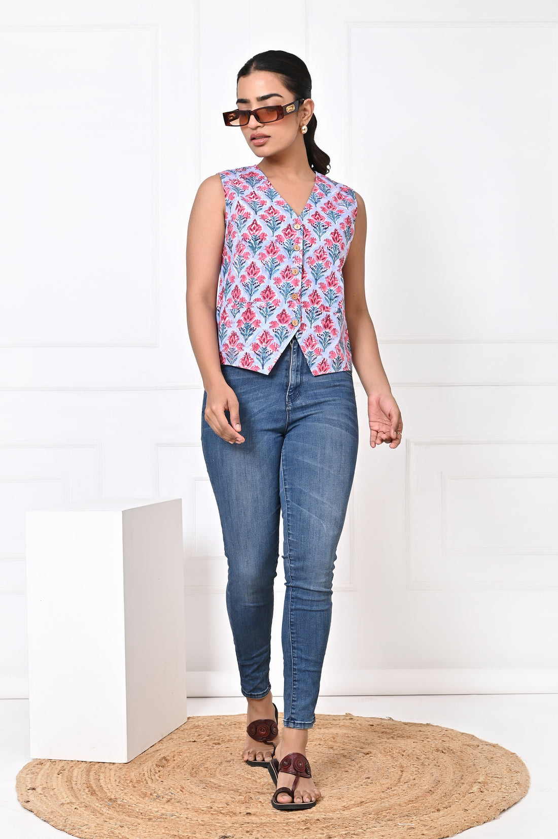 Powder Blue and Pink Koti