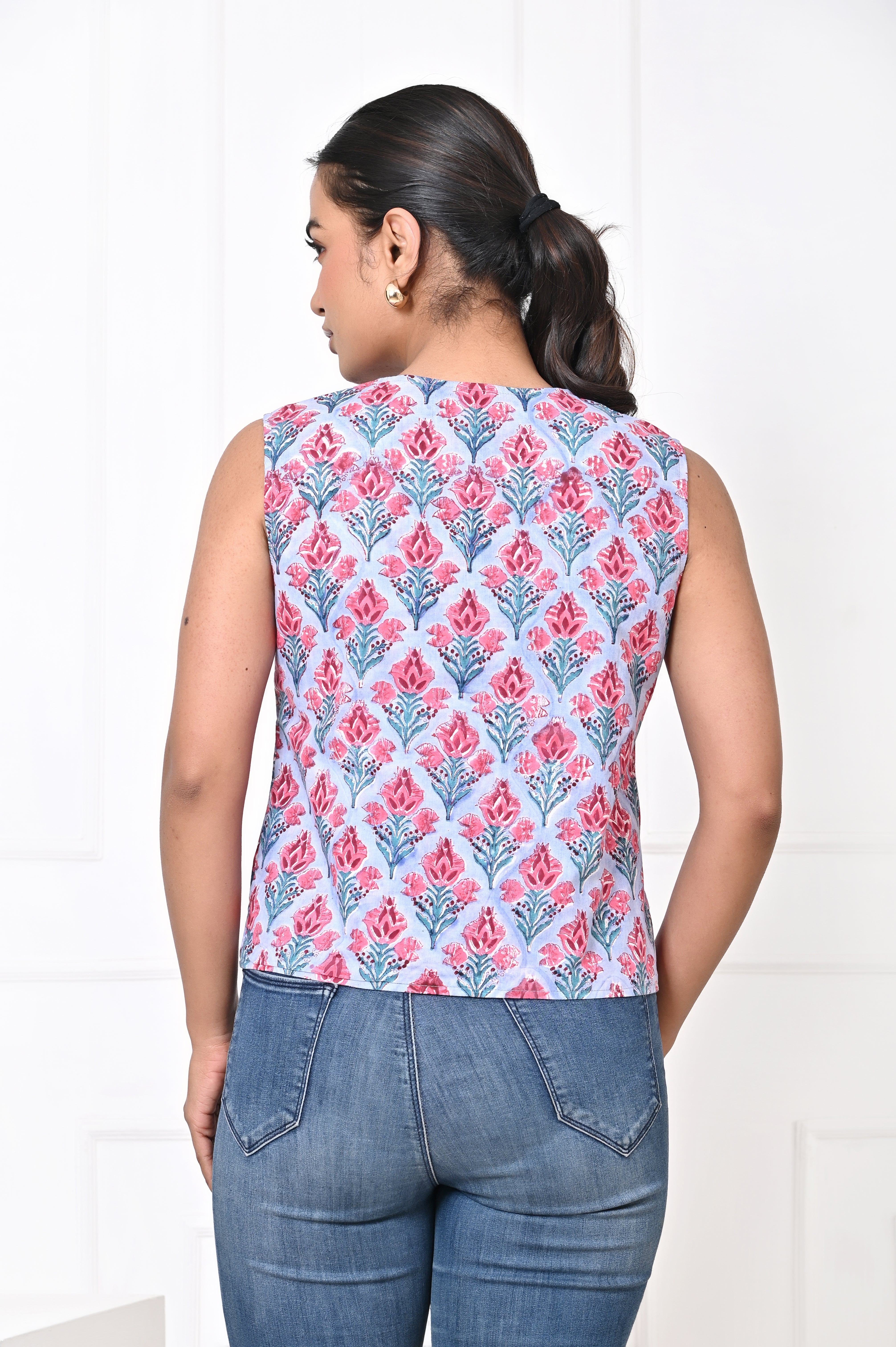 Powder Blue and Pink Koti