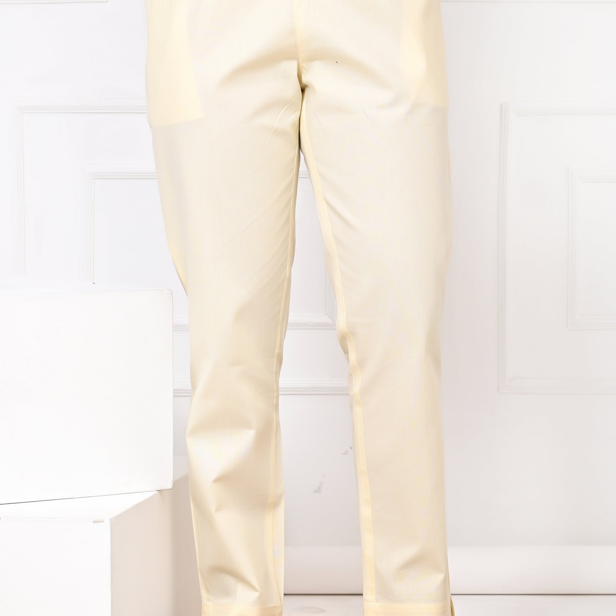 Cream Straight Pant