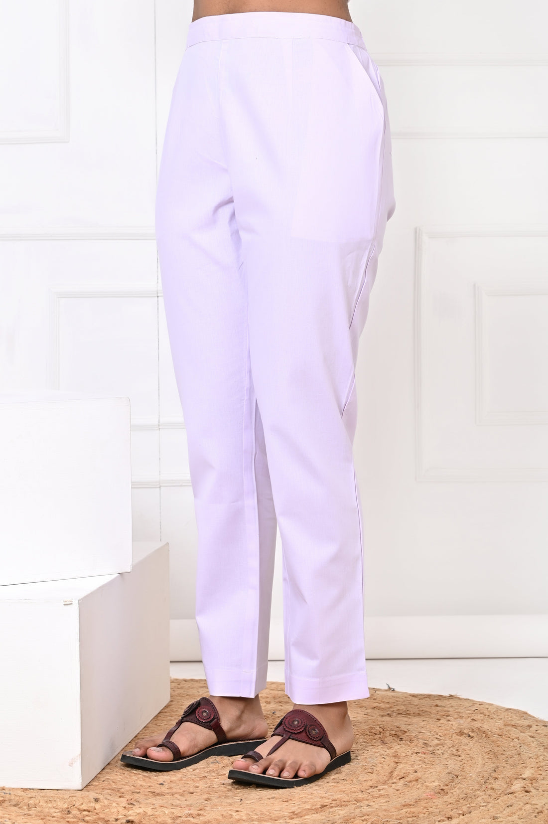 White Straight Pant