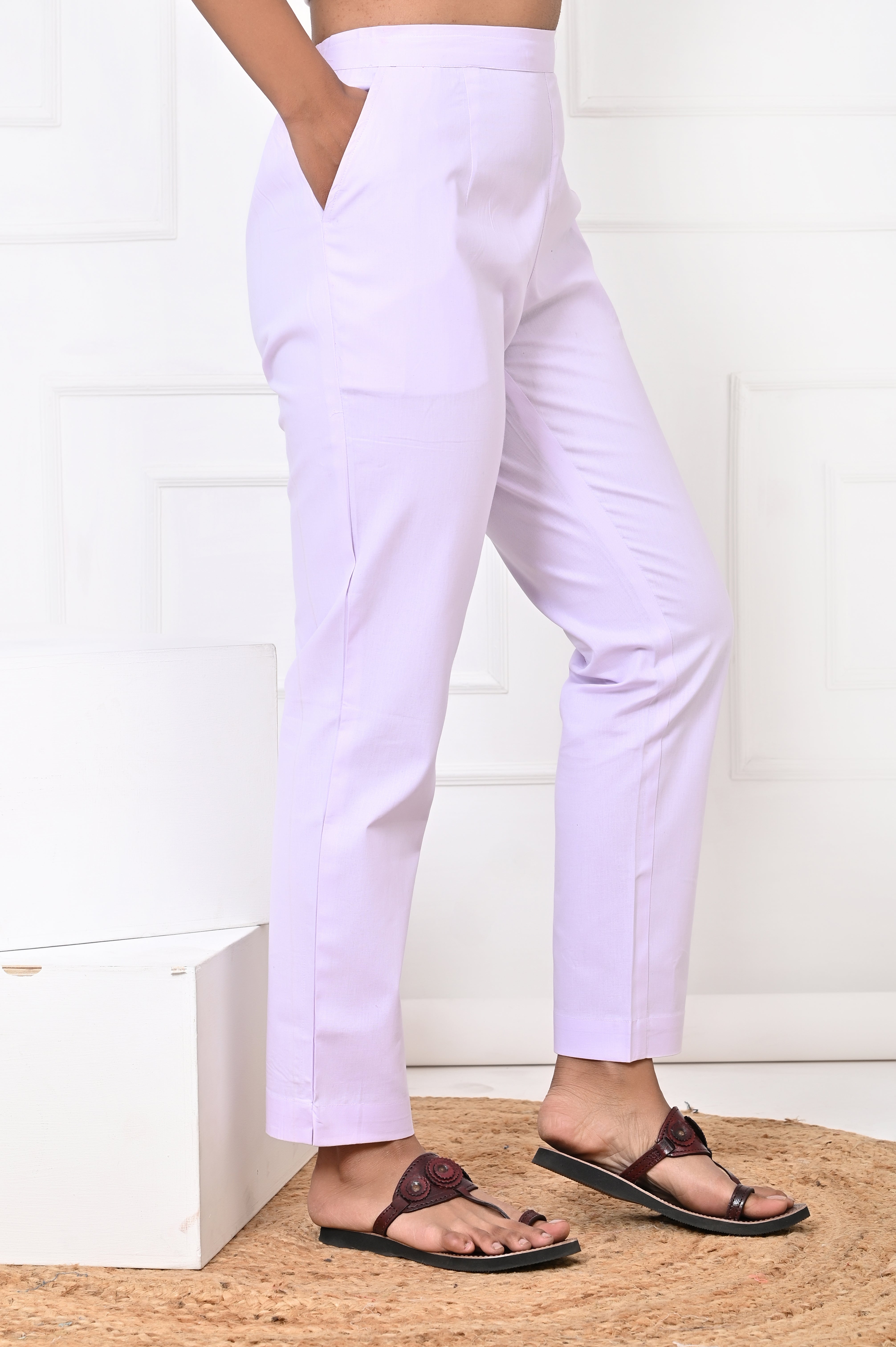 White Straight Pant